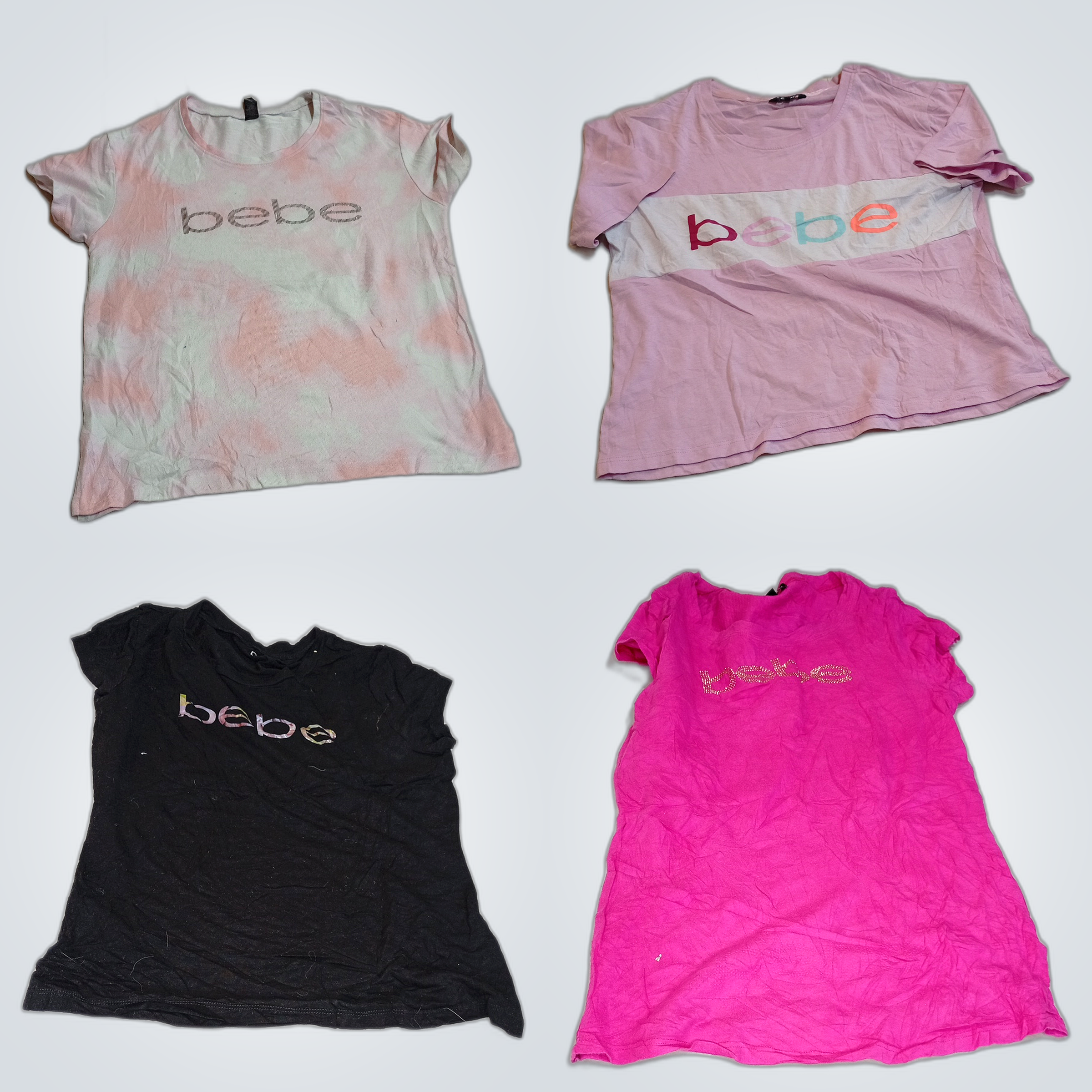 Bebe Printed T-Shirt Bundle 10pcs Pink Red Gray Ti..