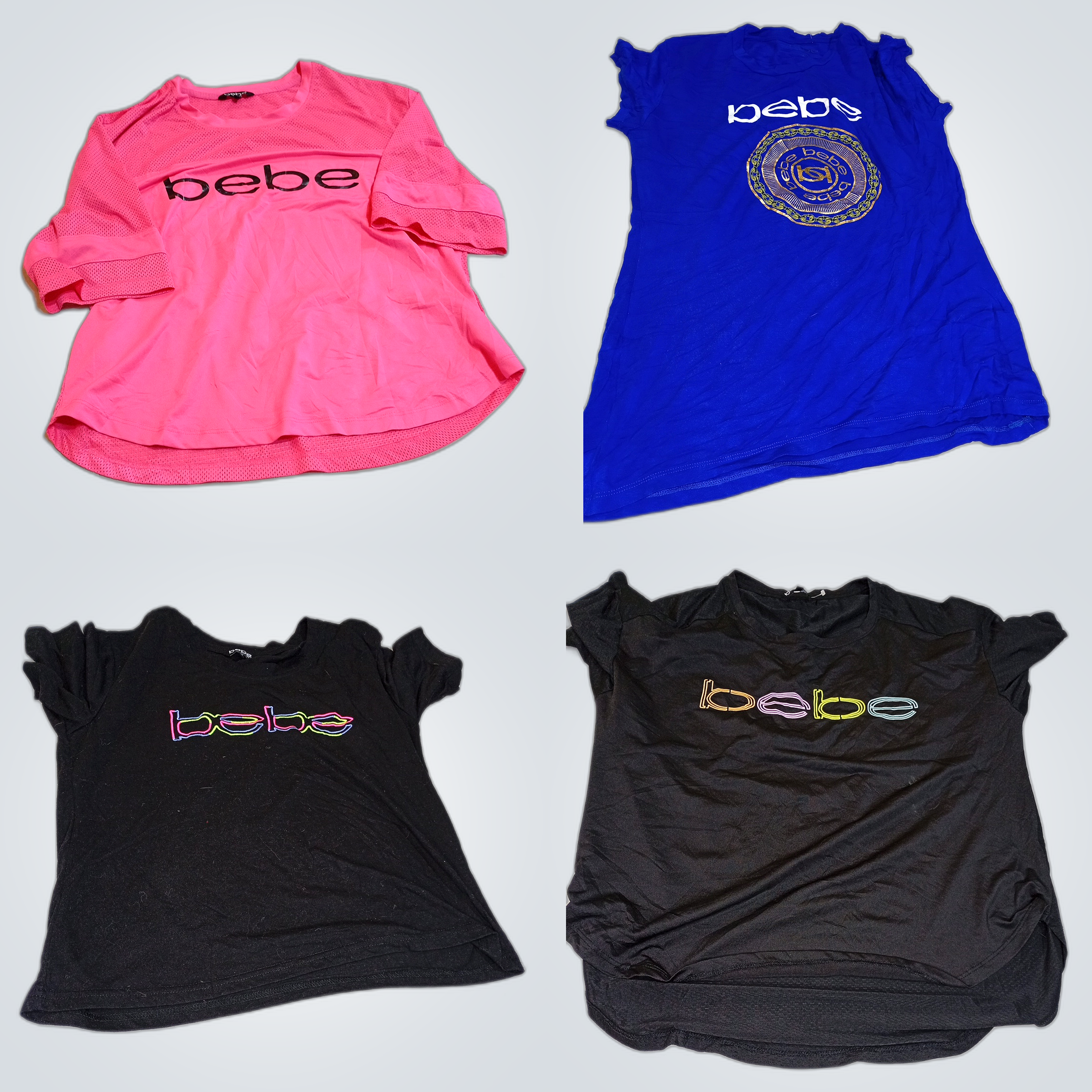 bebe Sport & Tees Bundle 10pcs Pink Black Printed ..