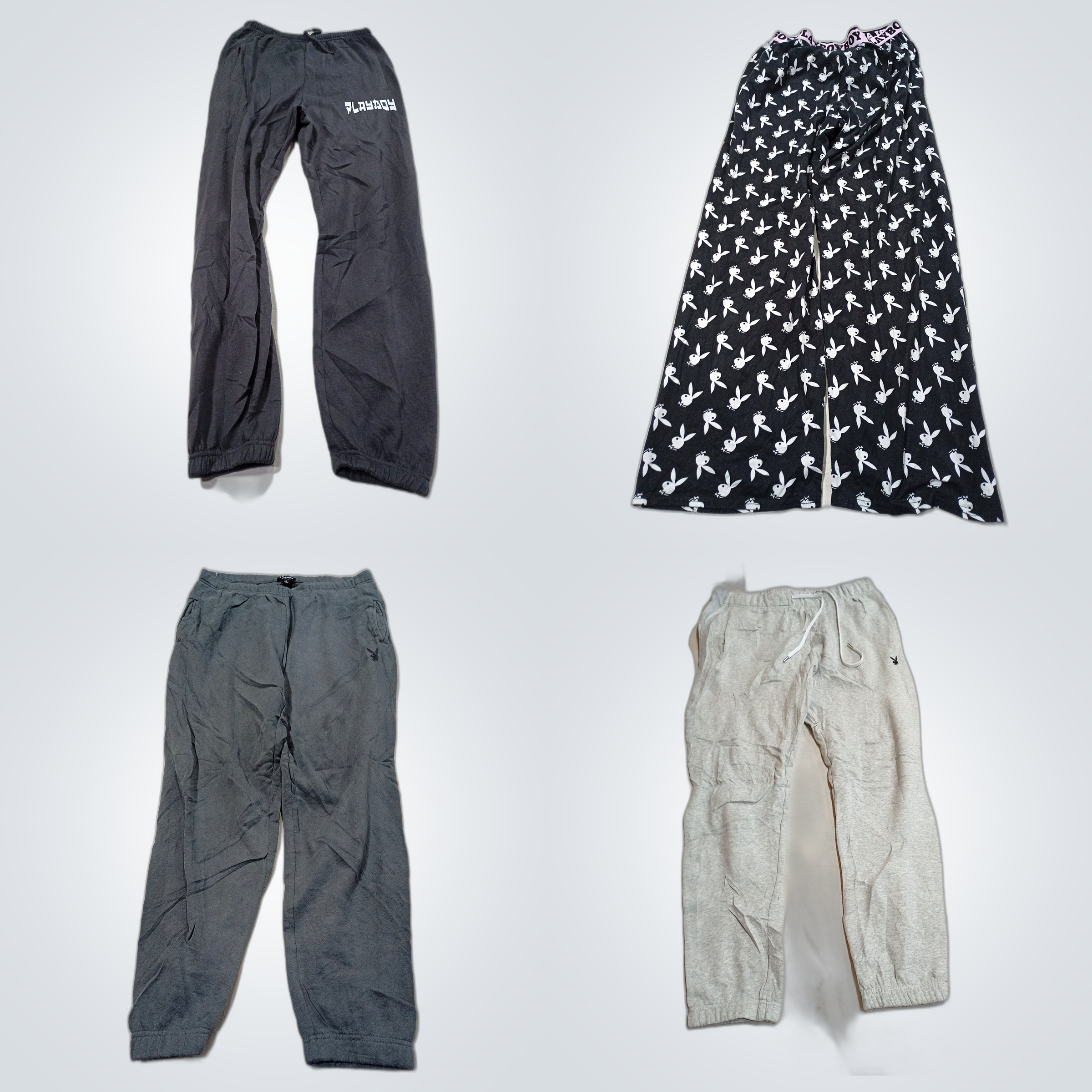 Playboy Sweatpants Bundle - 10 Piece Gray & Black ..