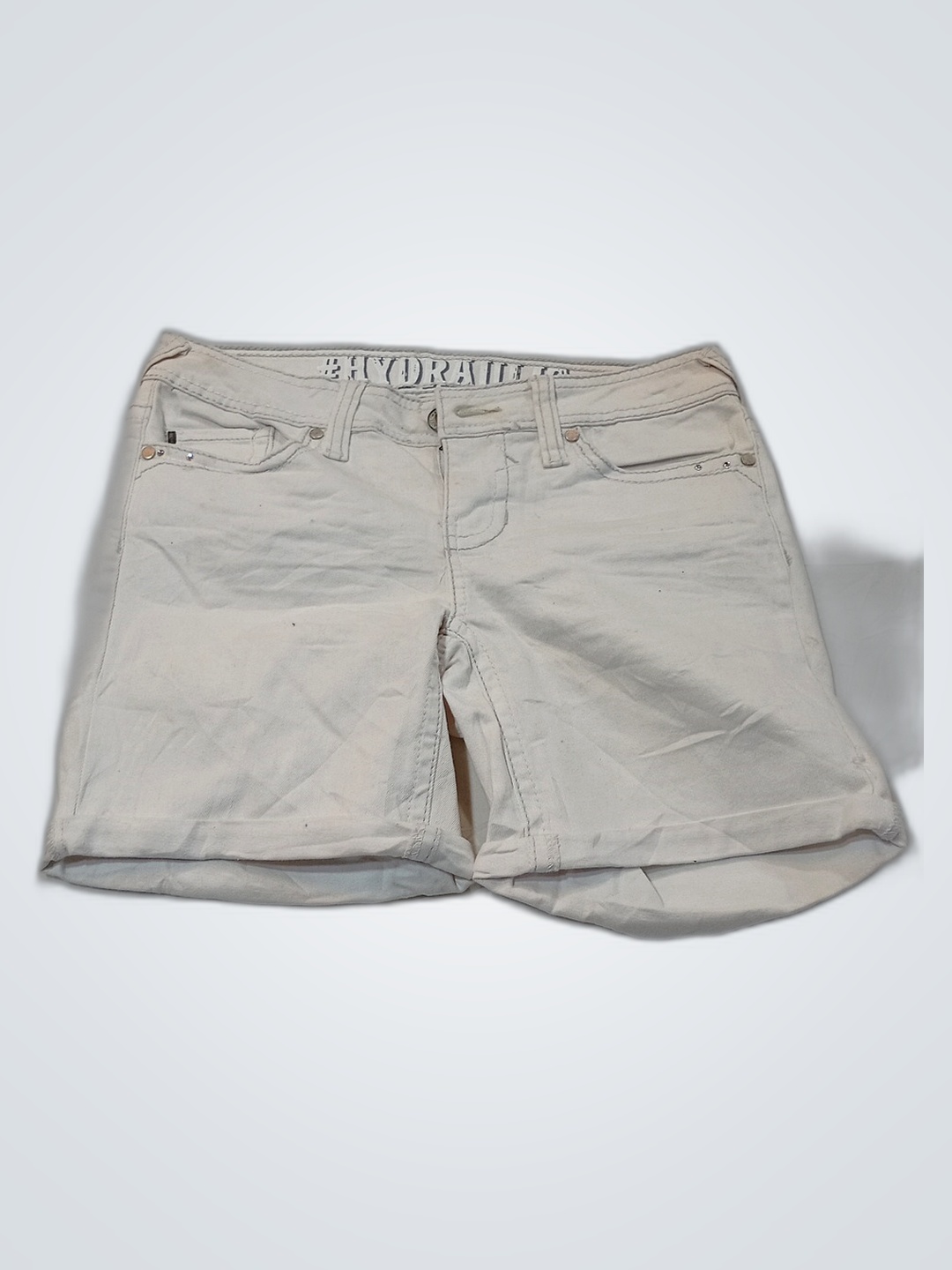 Bivoralle White Denim Shorts