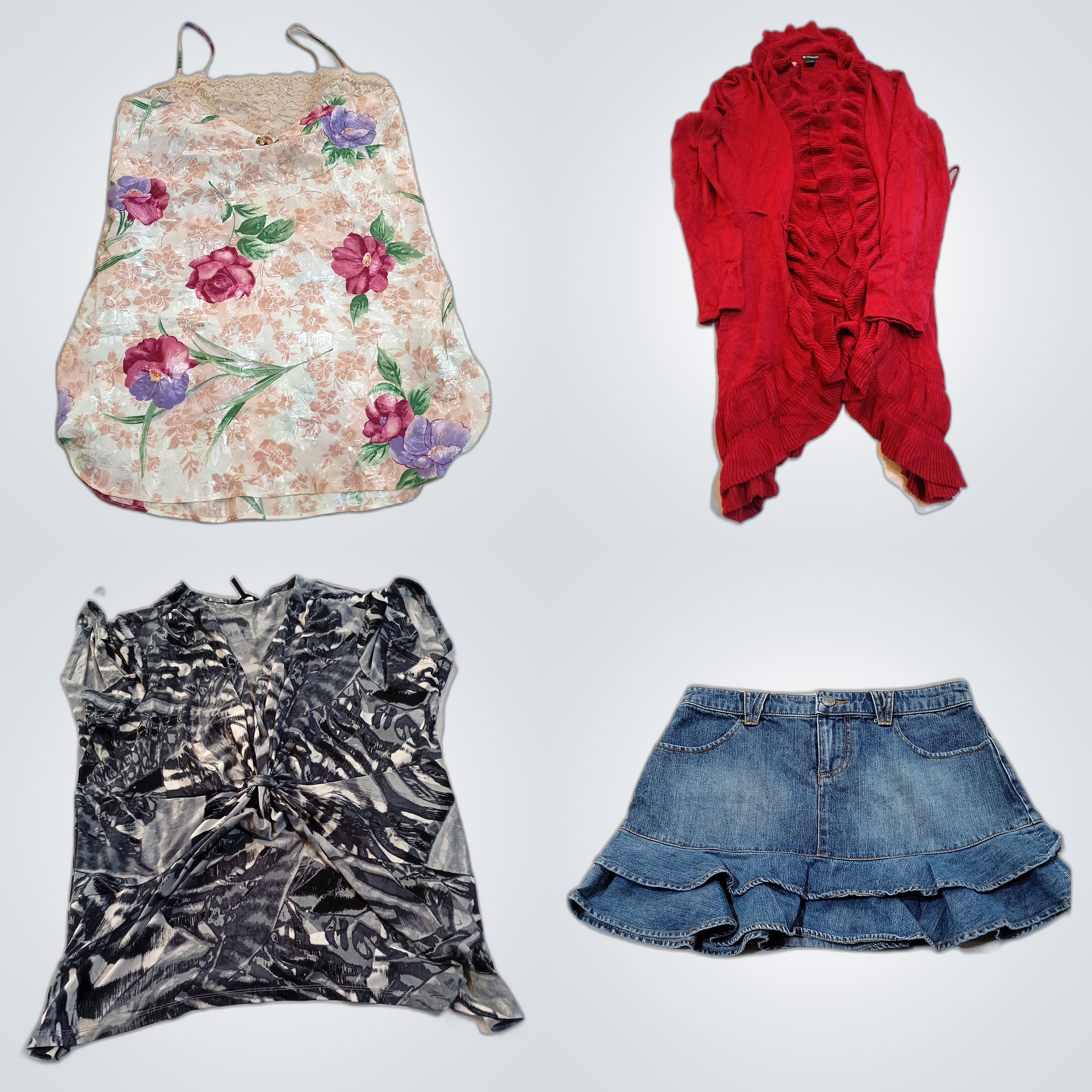 Designer & Vintage Lingerie Bundle: 22 Pc Slip Dre..