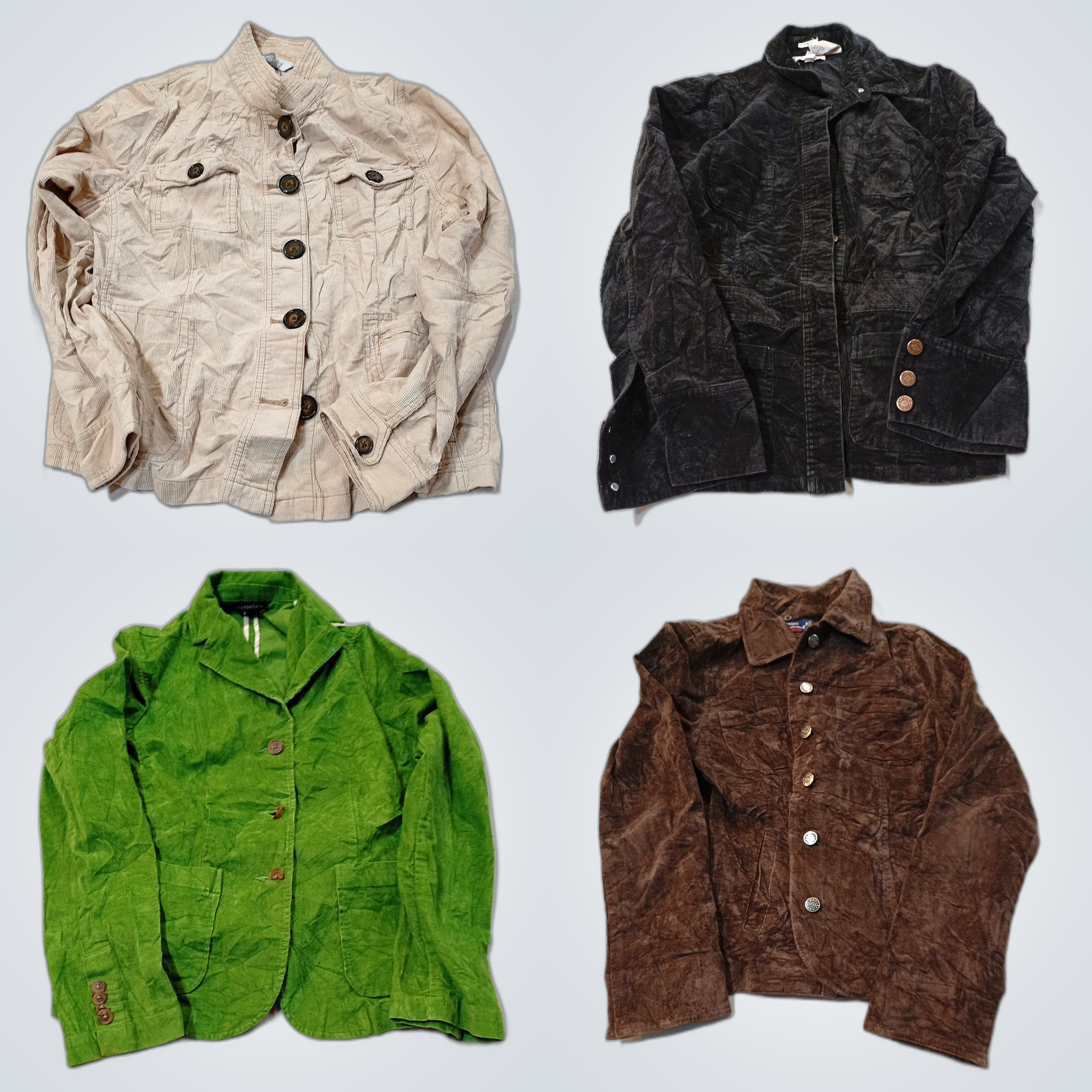 Ensemble veste en velours côtelé et en denim - Rel..