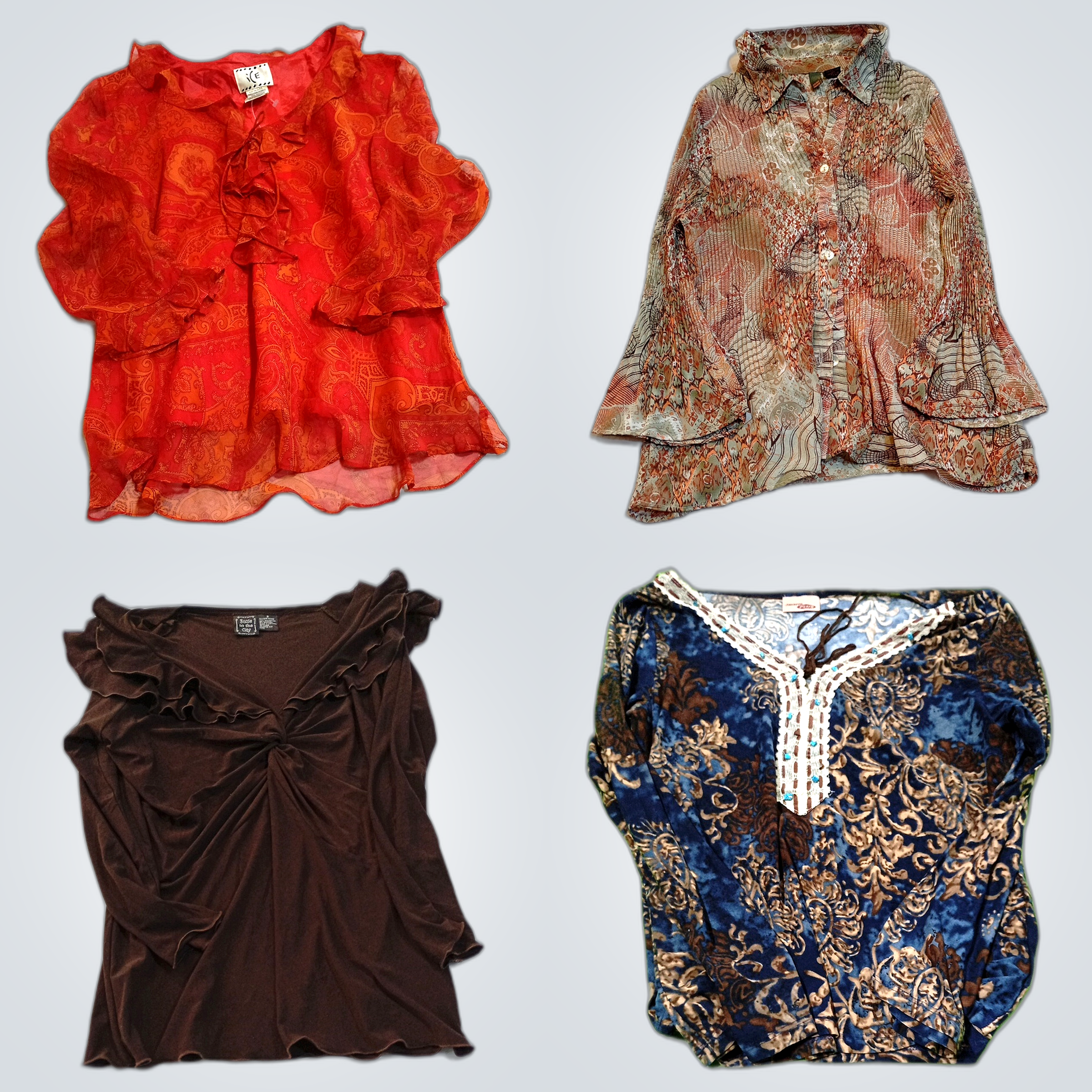 Designer Printed Blouse Bundle Cleo Dressbarn Vene..