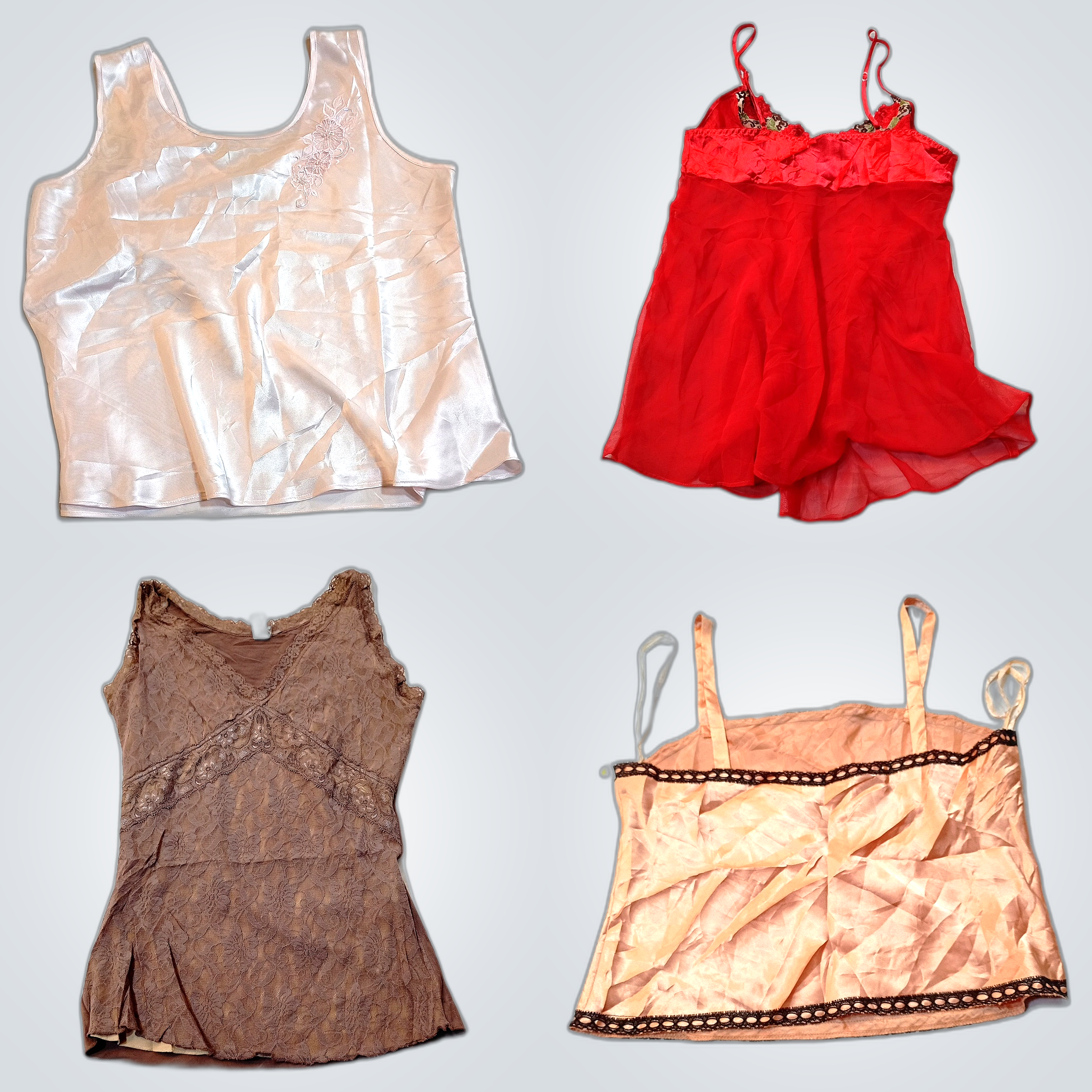 L'ensemble de camisole en dentelle et satin - Alli..