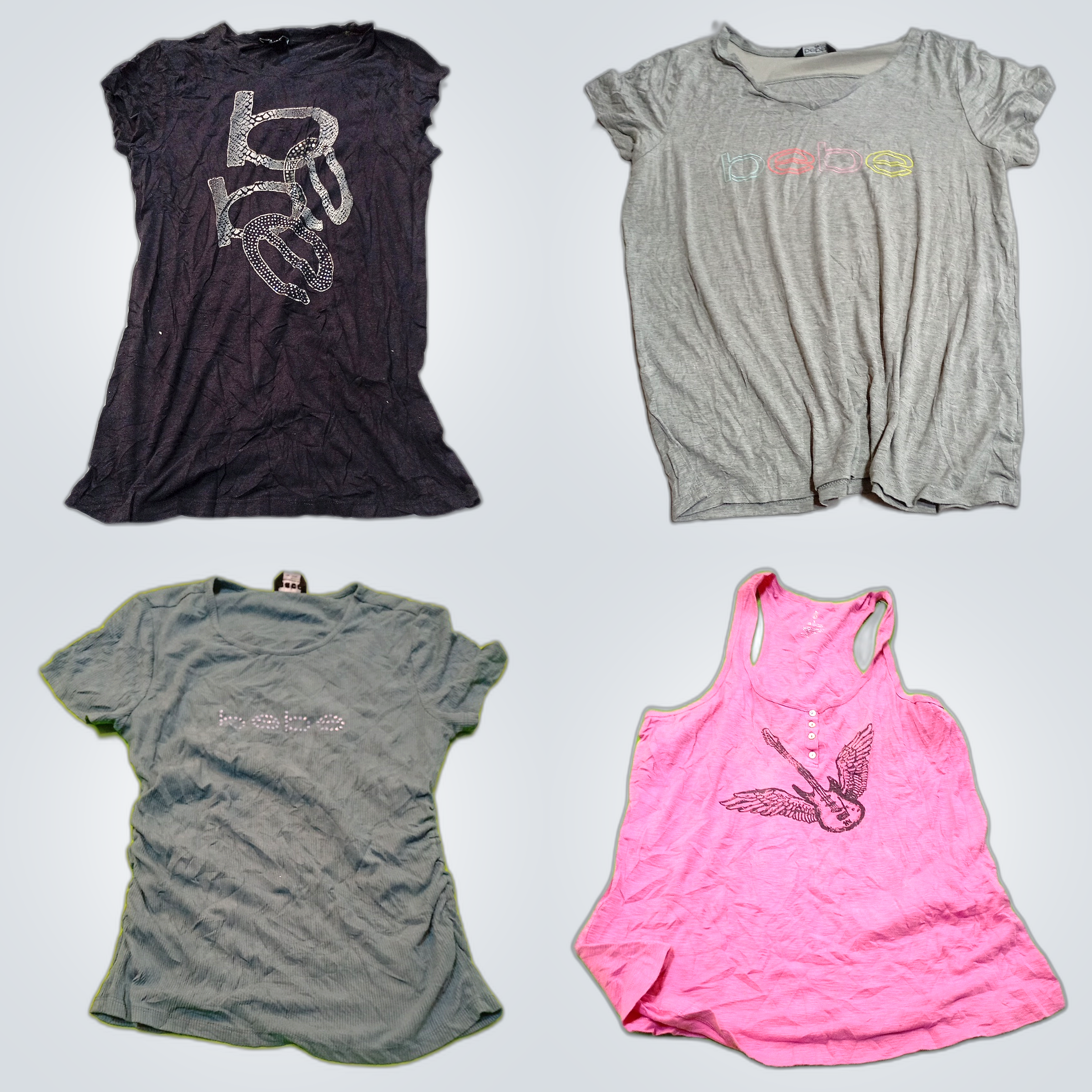 bebé & Hard Rock Conjunto de Tops Estampados 9 peç..