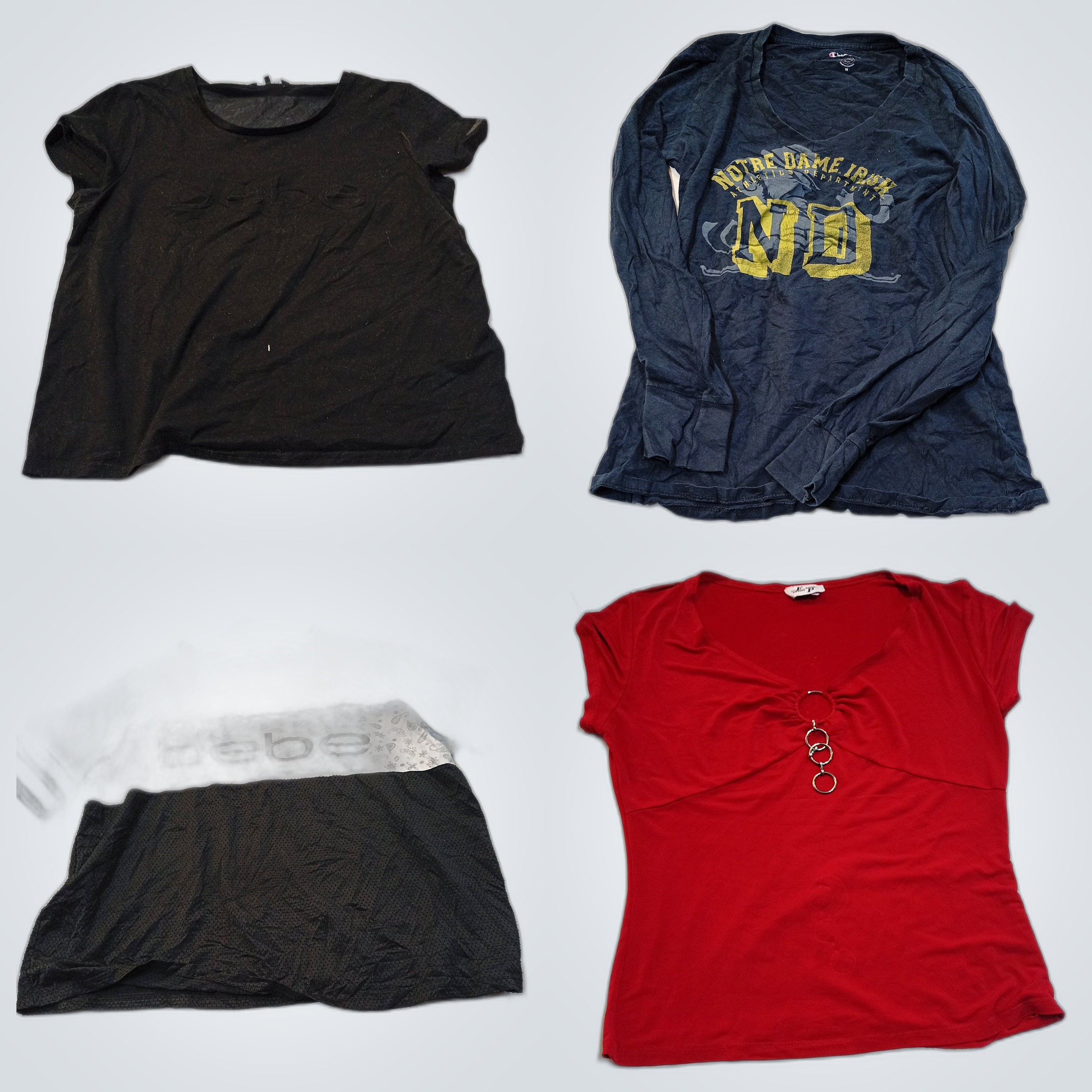 bebe Champion Bundle 10 Pc Women's Tops Blouses Mi..