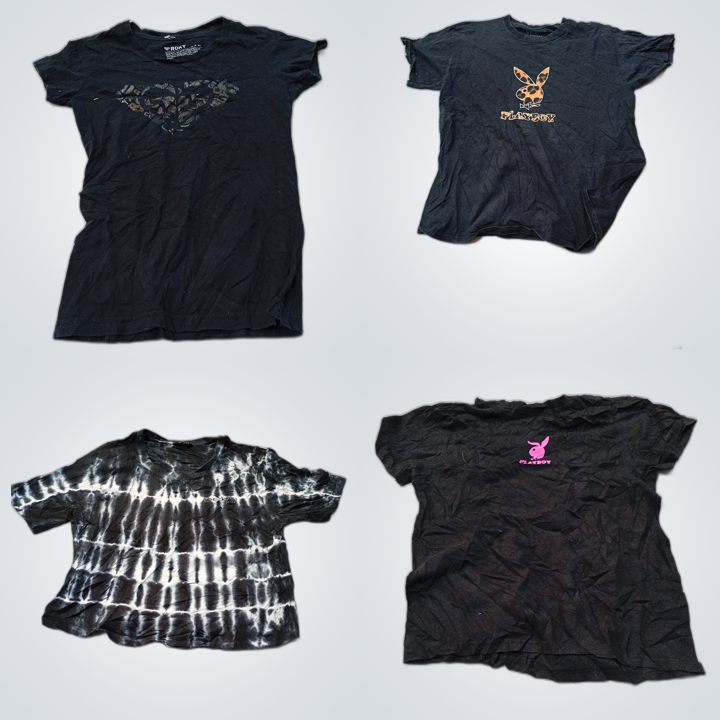ROXY & Playboy Tee Bundle - 10 Pc Mixed Printed & ..