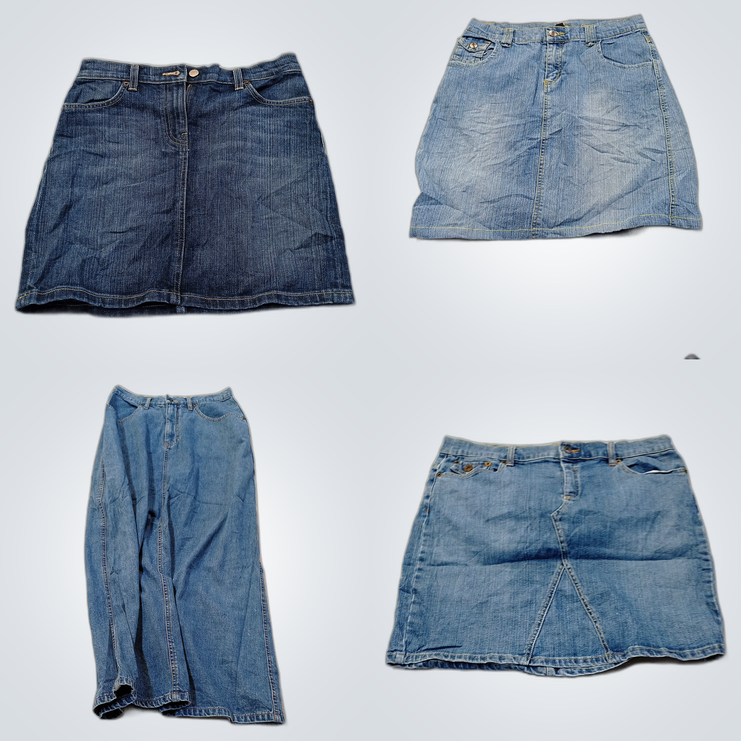 Jupon en denim et pack de jeans J.Crew Eddie Bauer..
