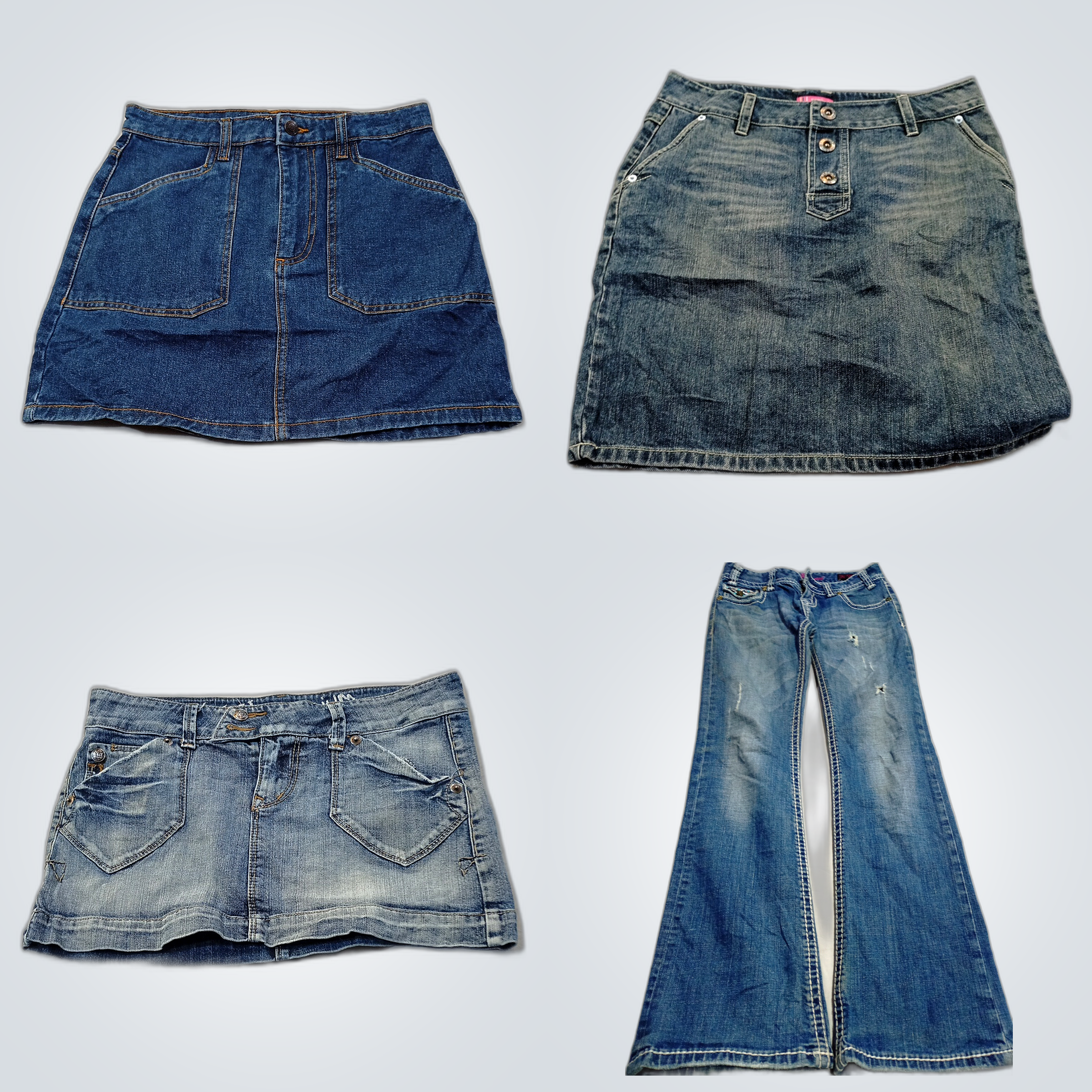 Gonna di denim e pacchetto di jeans: Forever 21, B..