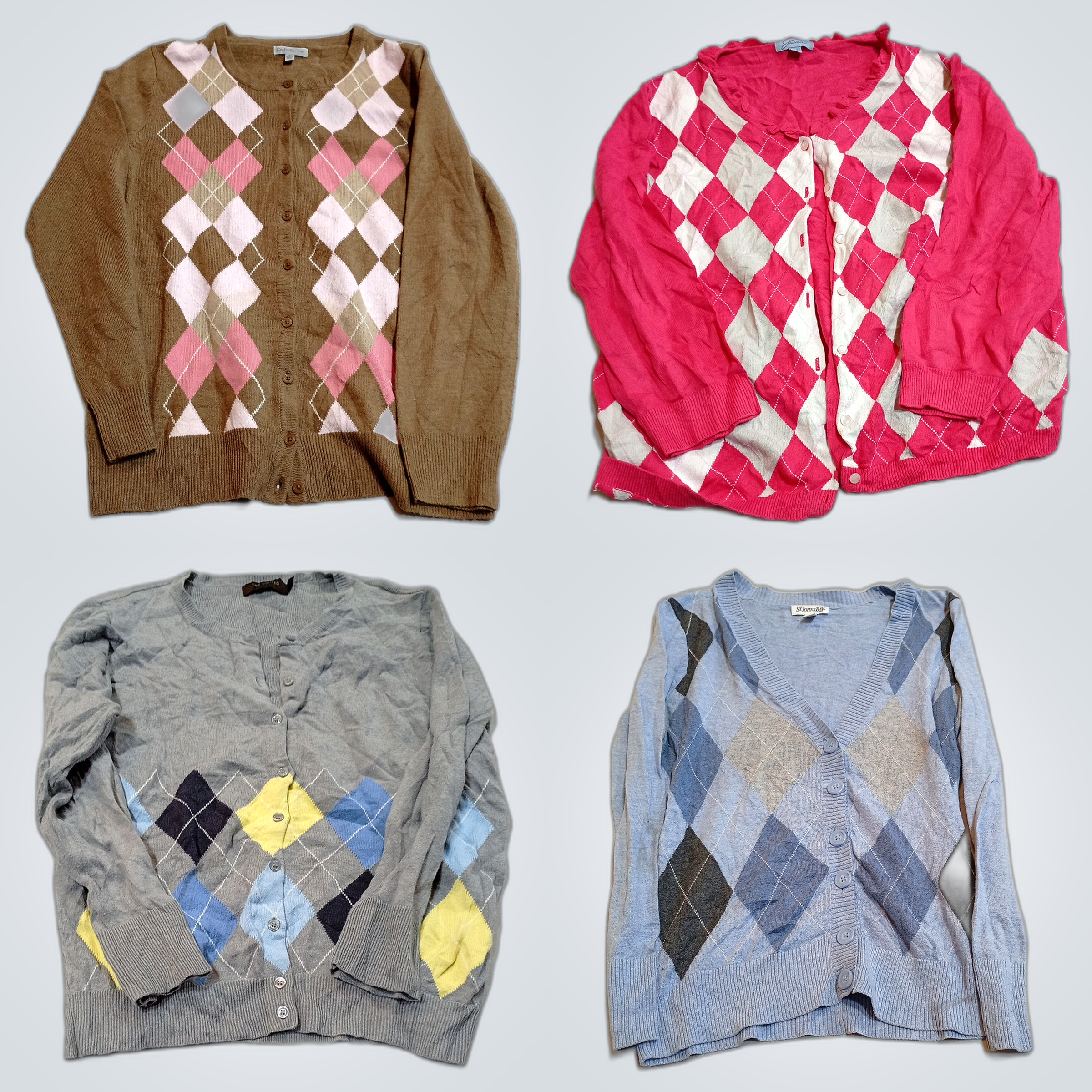 Argyle Cardigan Bundle Croft & Barrow St John's Ba..