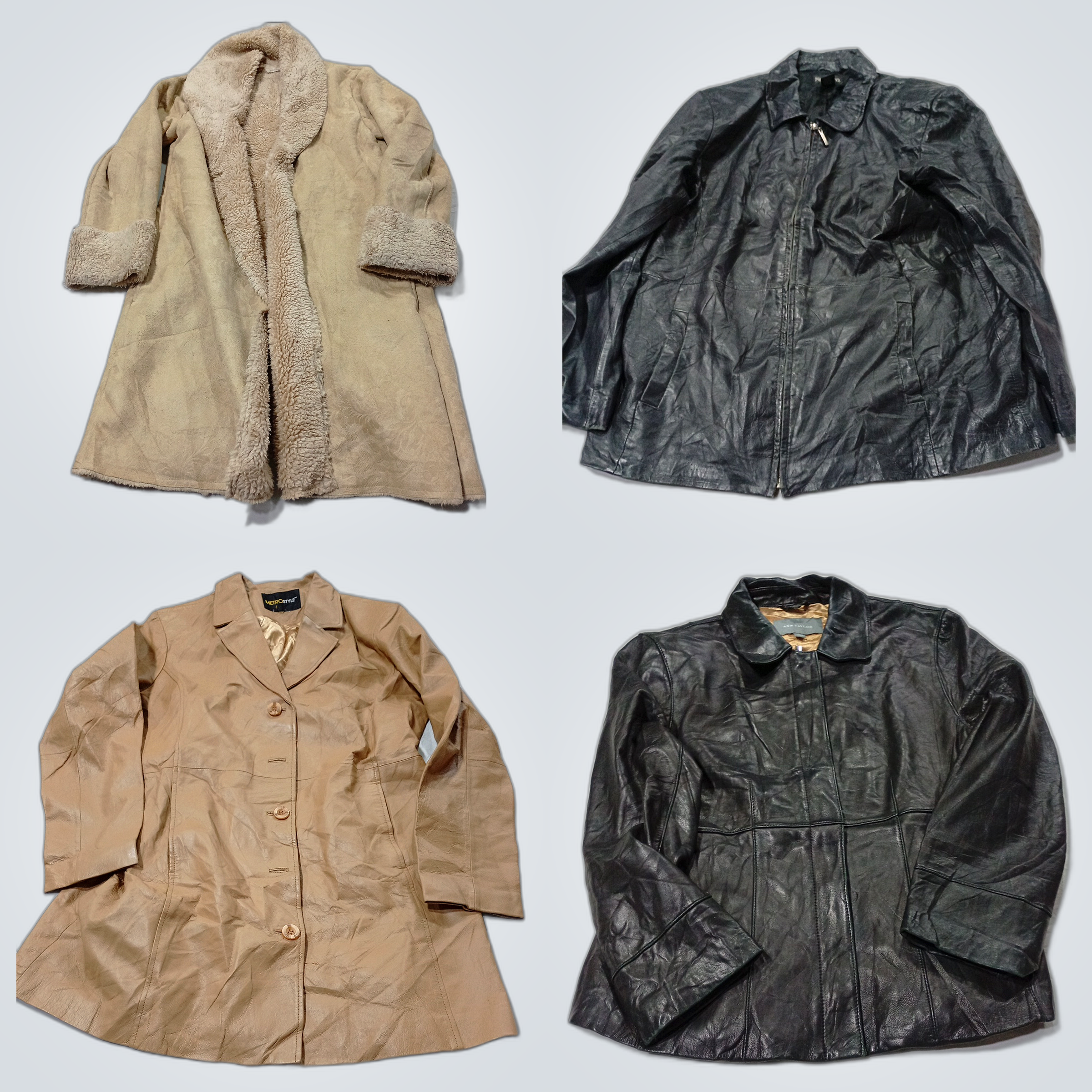 Ensemble de 7 pièces de veste en peau de mouton et..