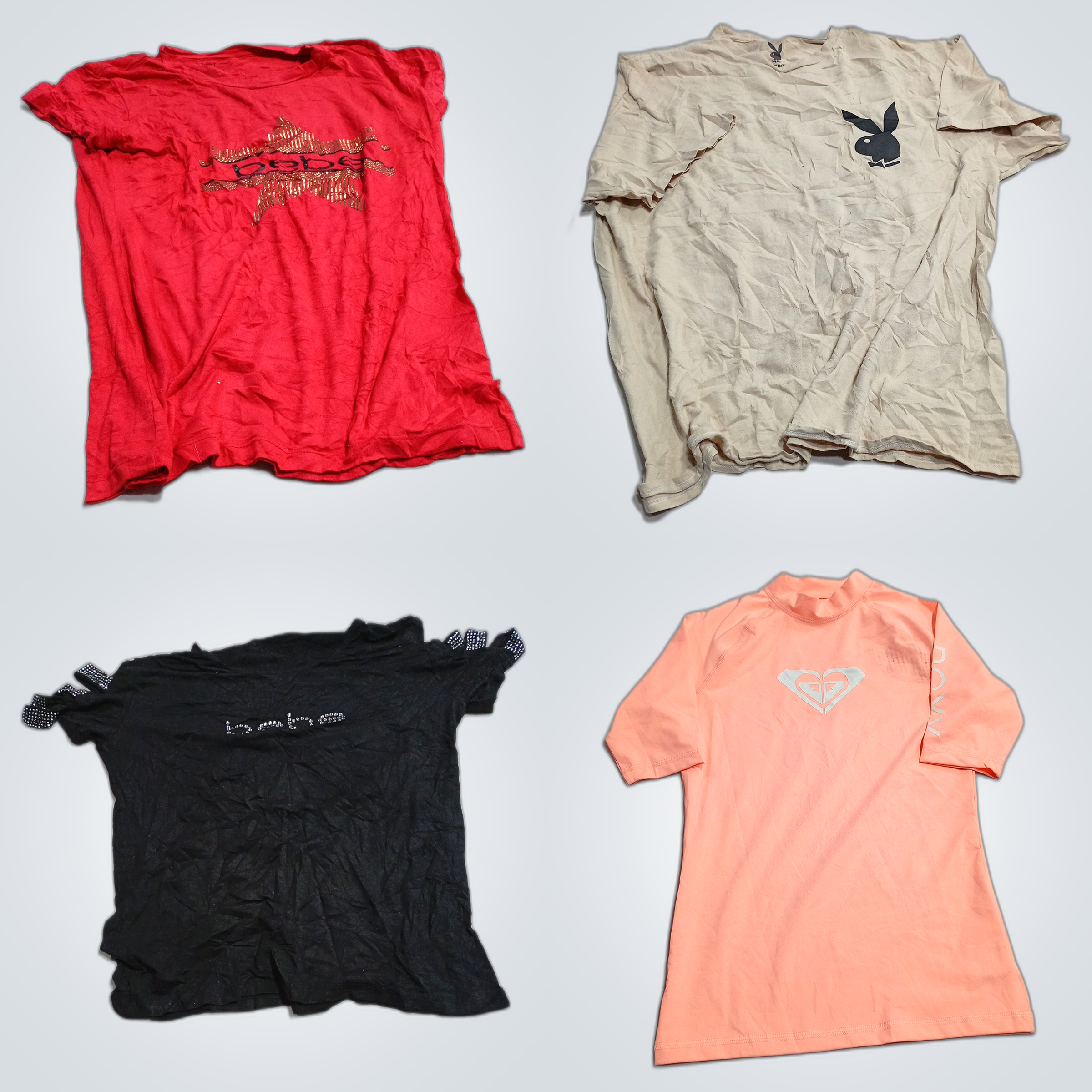 Bebe Playboy Roxy T-Shirt Bundle 10pcs Graphic Tee..