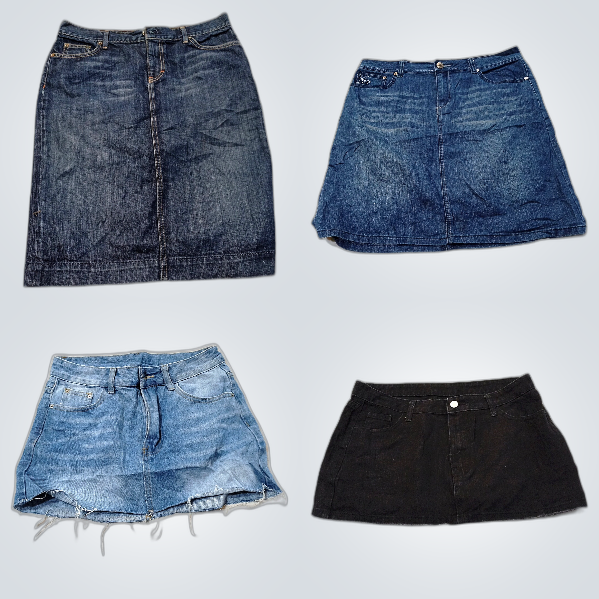 Set di 2 gonne in denim