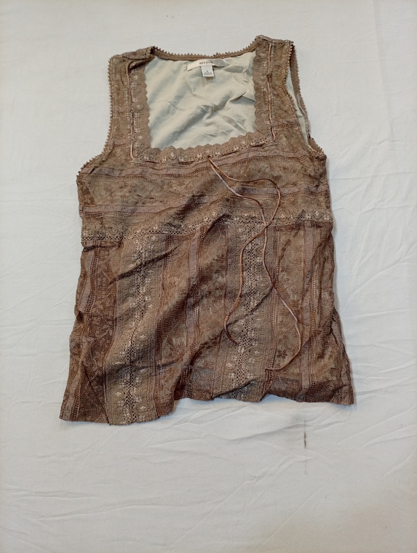 Merona Brown Lace Top