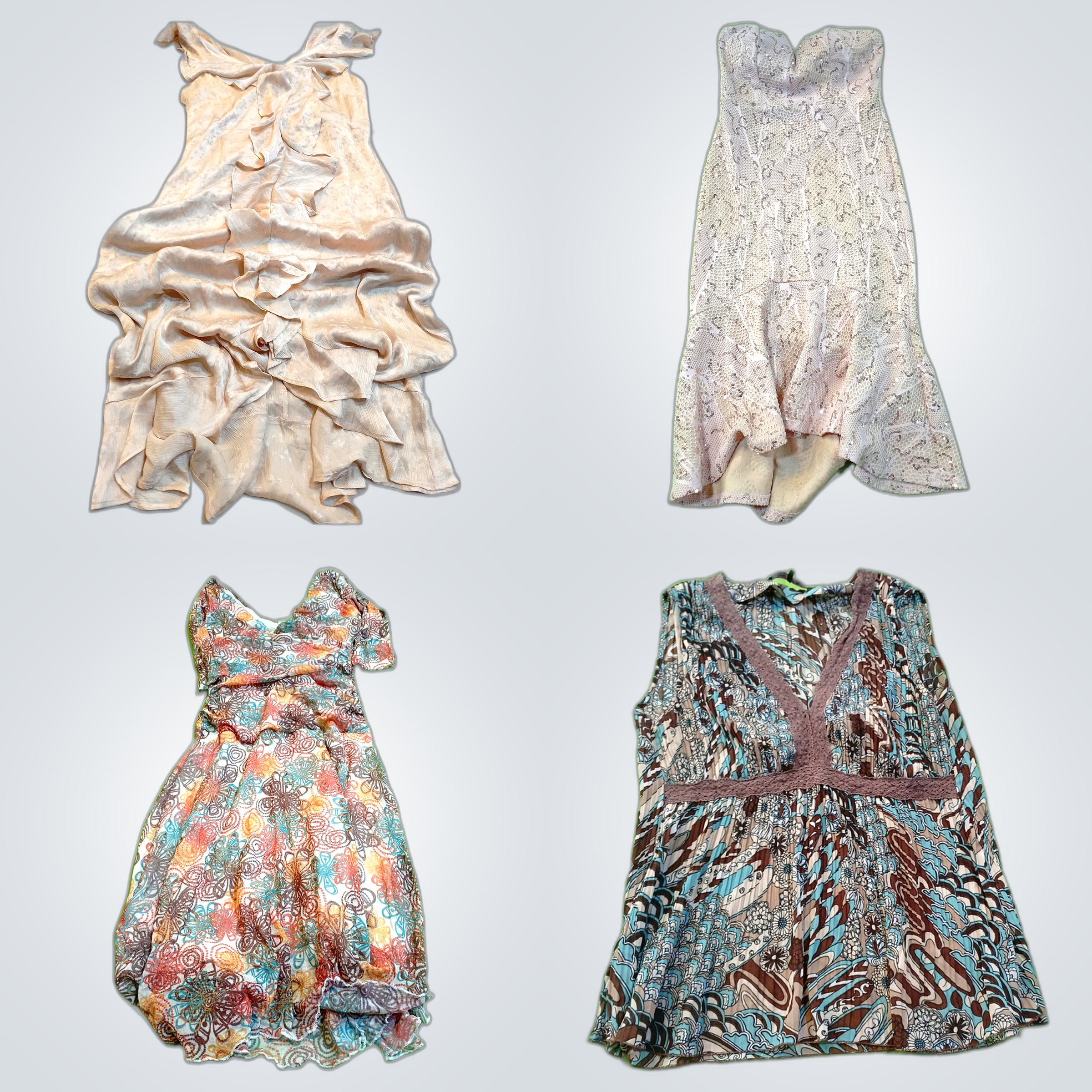 Designer Dress Bundle: 12 Pc Women's Floral & Prin..