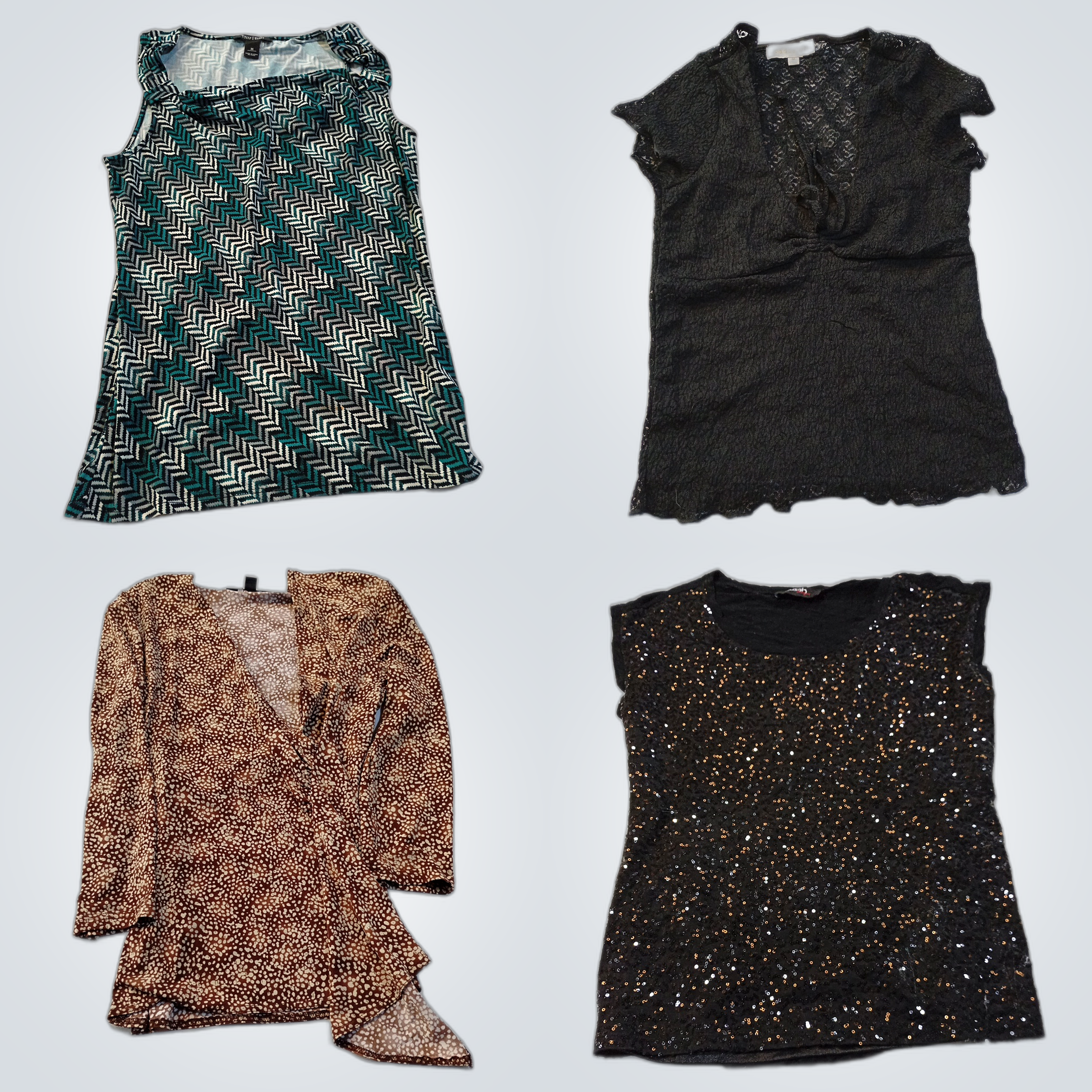 Designer Bundle: 10 Pc Women's Tops, Blouses & Cam..