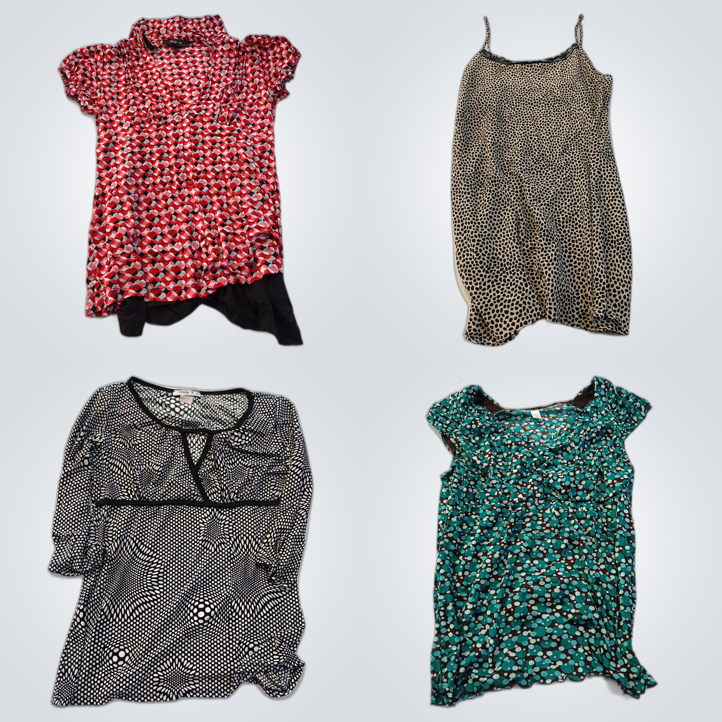 Polka Dot & Floral Blouse Bundle - Style & Co, Mer..