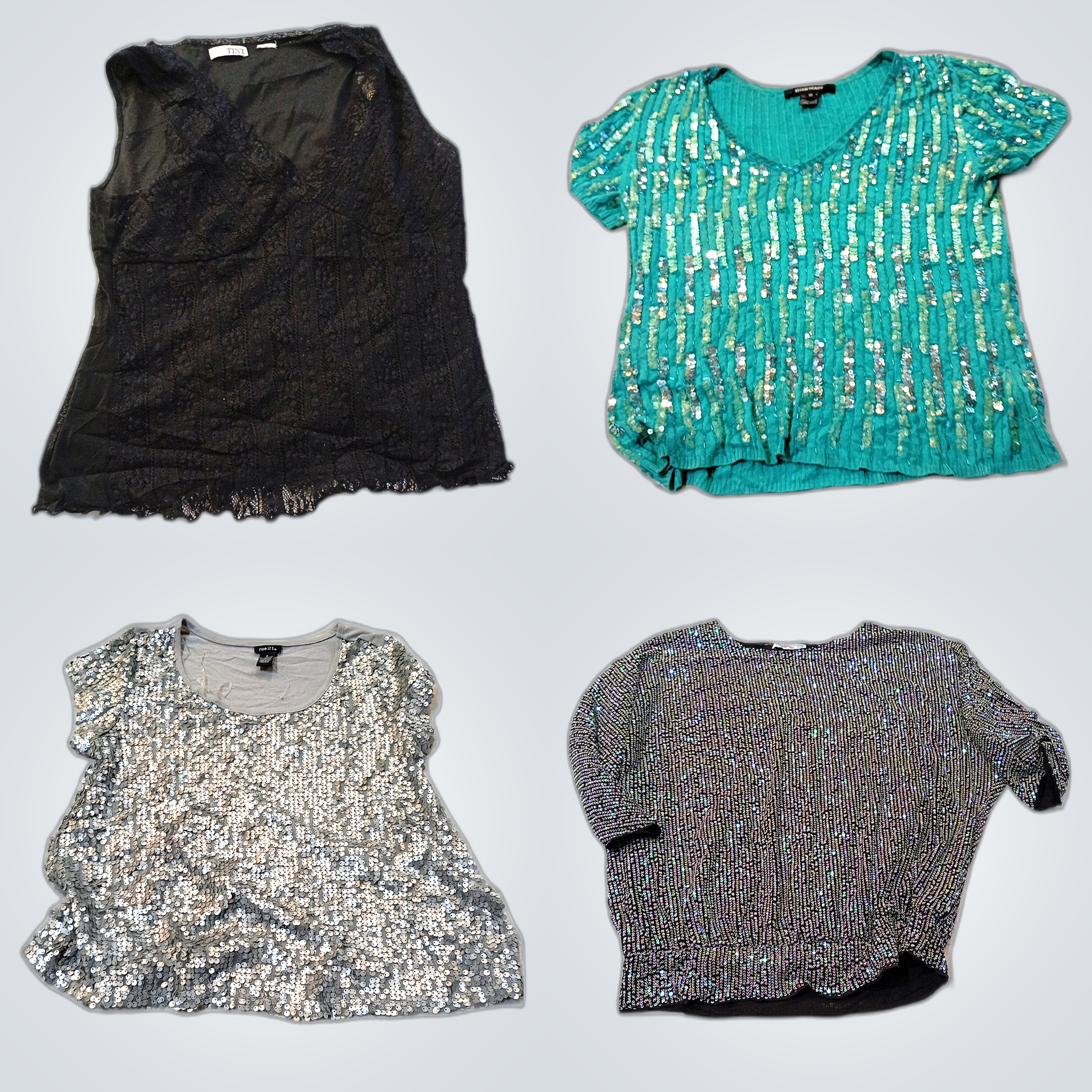 Lot de tops pailletés : Thirty Thirty, Express, Bo..