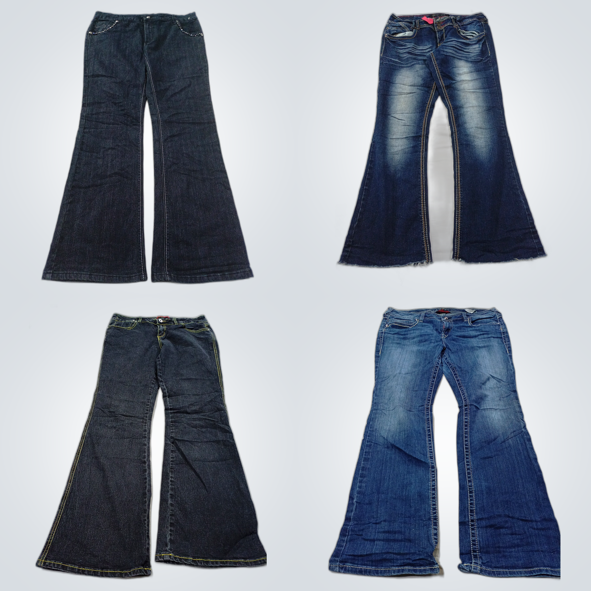 Ensemble de jeans évasés : Roadrunner, Guess, 7 Fo..