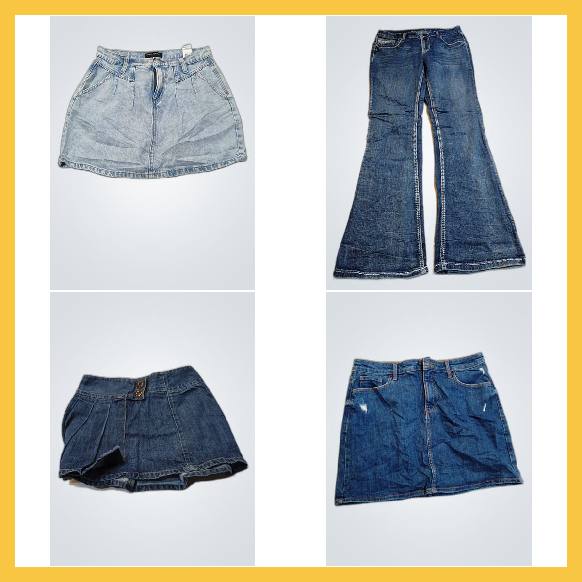 Conjunto de Saias Jeans Levemente Usadas: American..