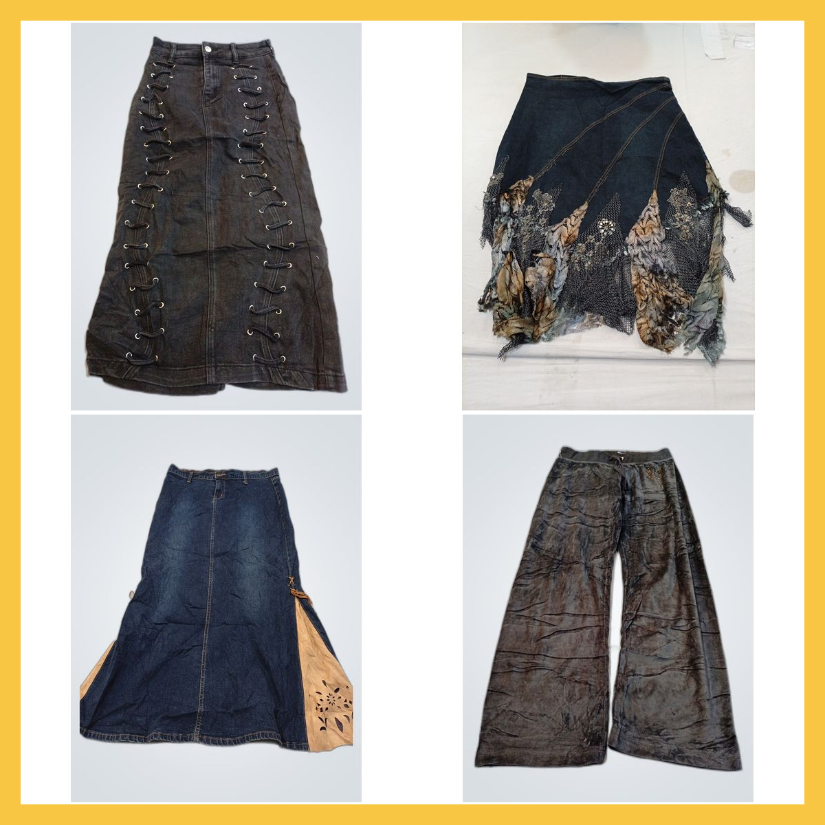 Juicy Couture Velvet & Denim Skirt Bundle 7pcs