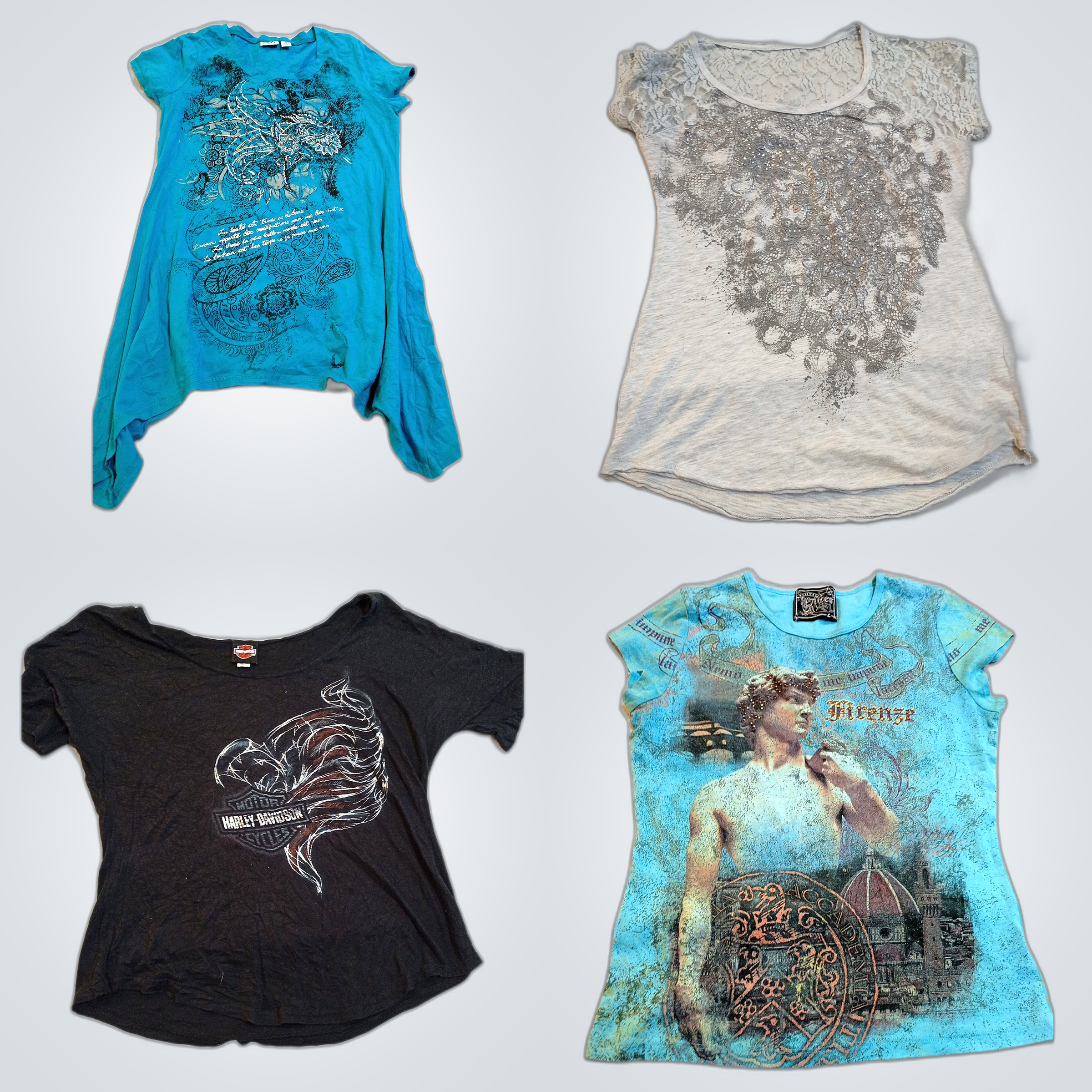 Bebe Roxy Harley Top Bundle 10 Graphic Tees Tops