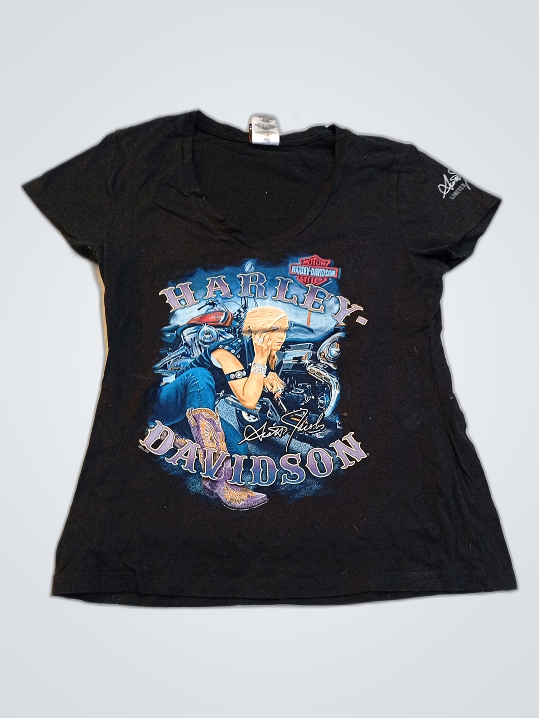 Camiseta Gráfica de Motocicleta Harley-Davidson