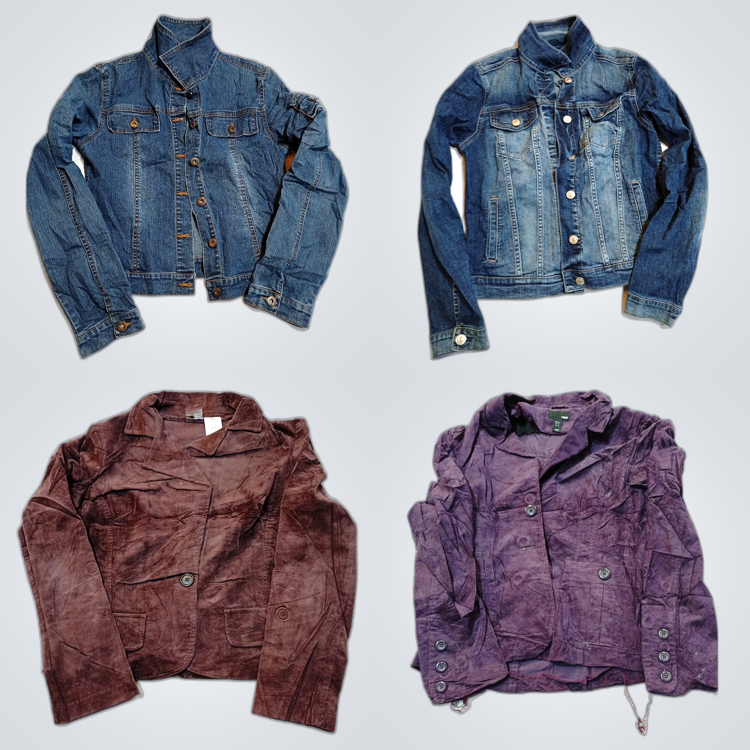 Pack de vestes en velours côtelé et en denim - H&M..