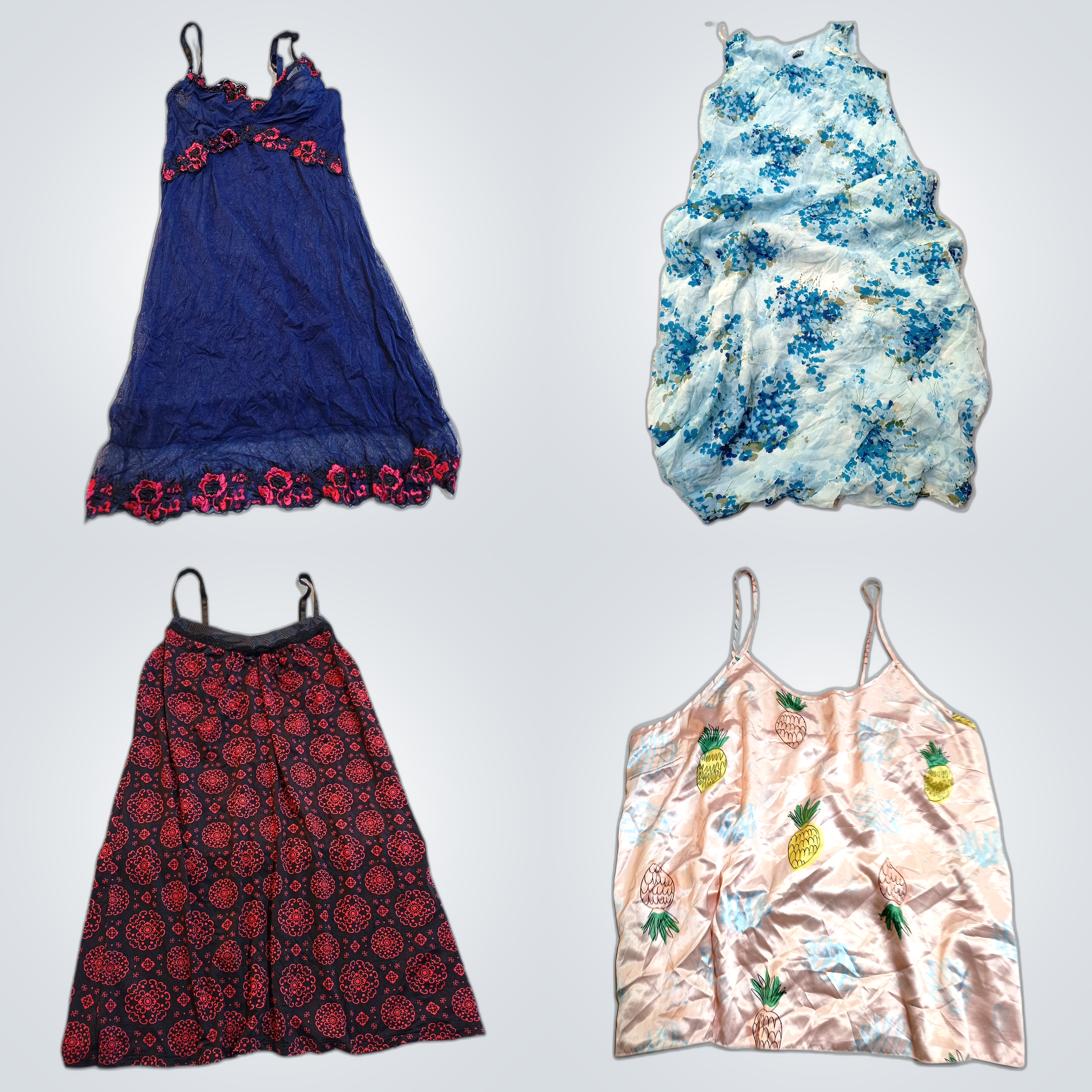 Designer Dress Bundle - 10 Pc Mix of Slip, Midi & ..