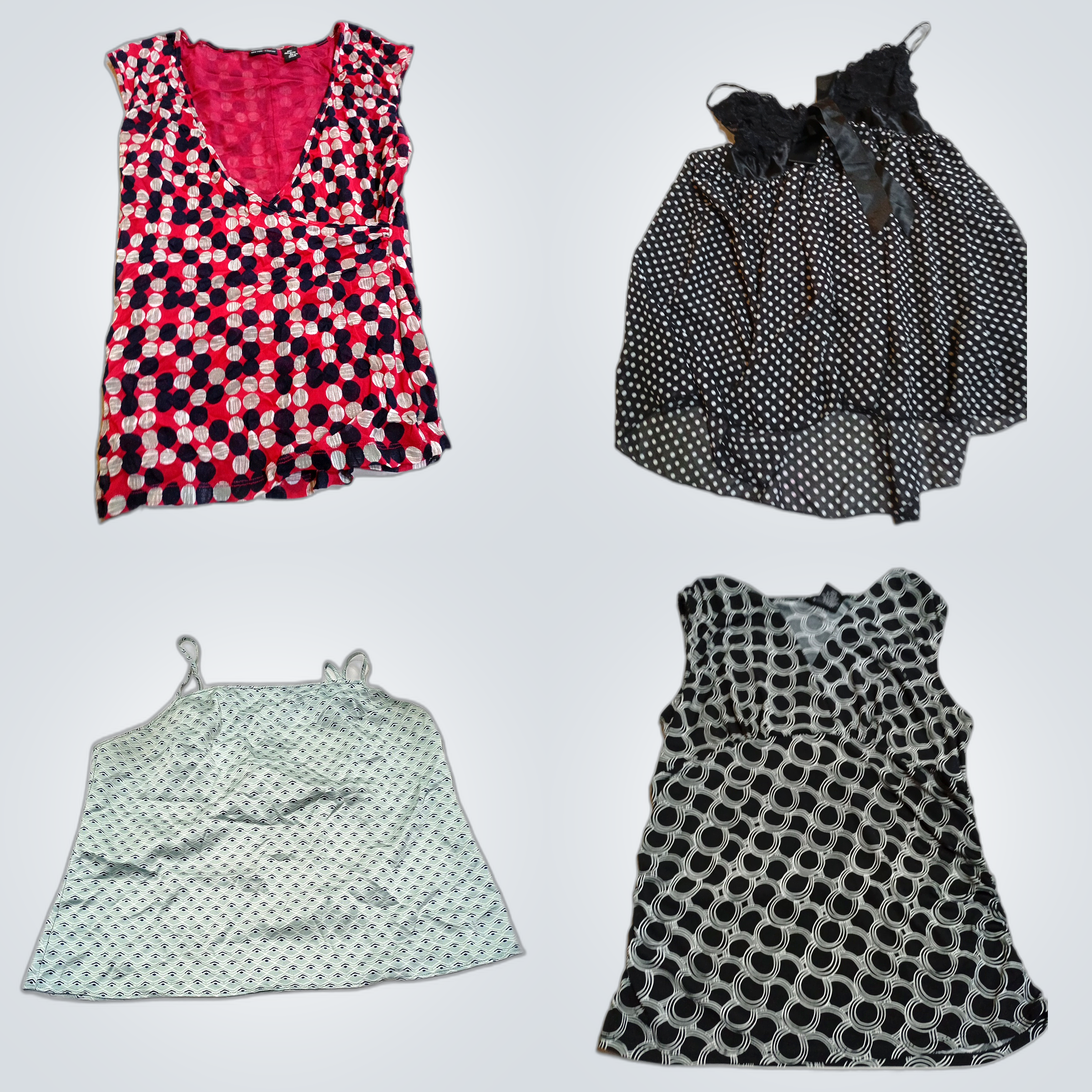 Bundle di Bluse a Pois: Cleo, Kami, Victoria's Sec..