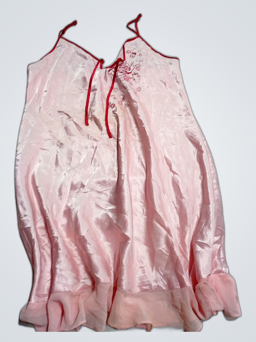 Enchanting Pink Satin Slip Dress