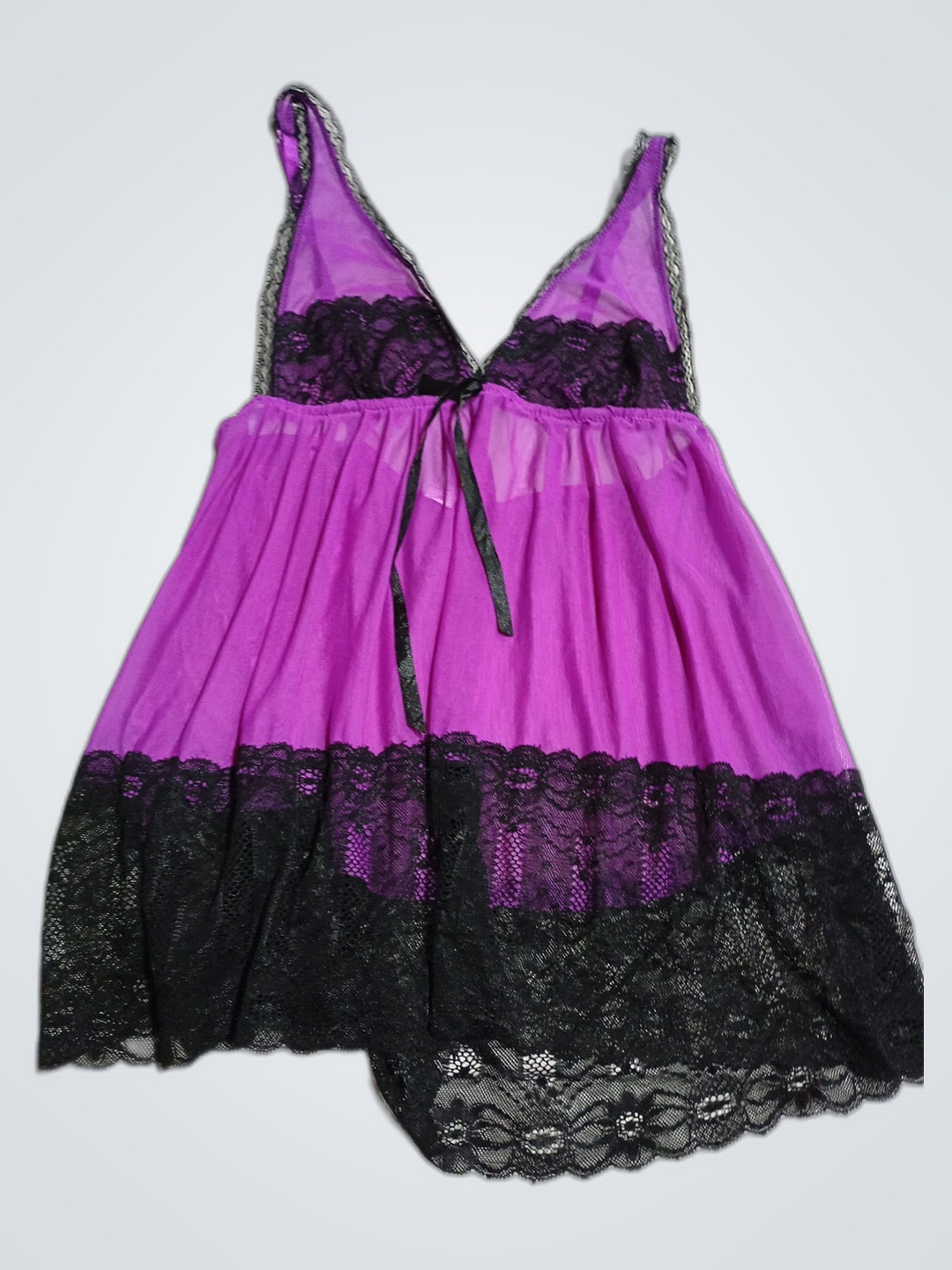 Purple Lace Trim Chemise
