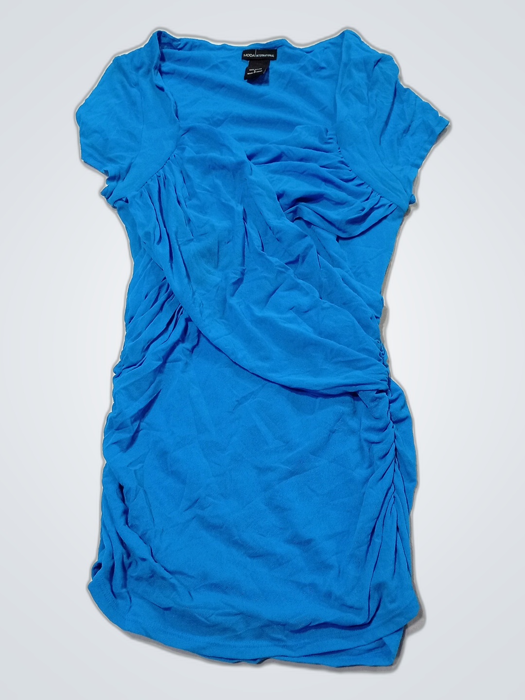 Blue Ruched Dress