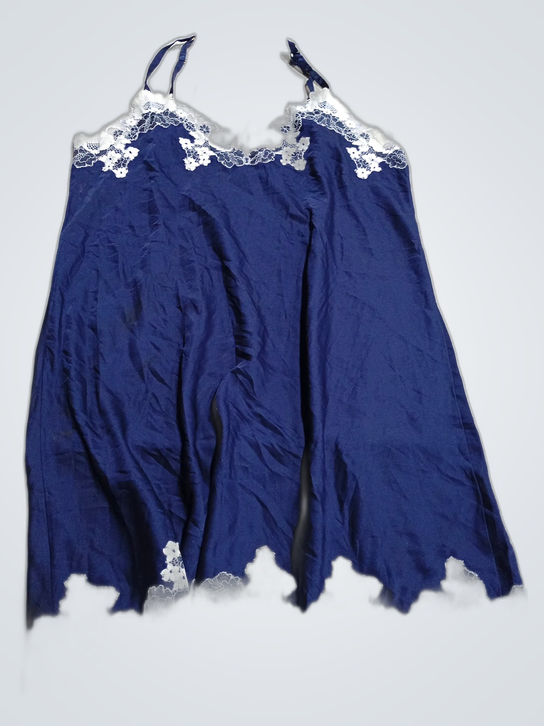 Soma Blue Lace Trim Chemise