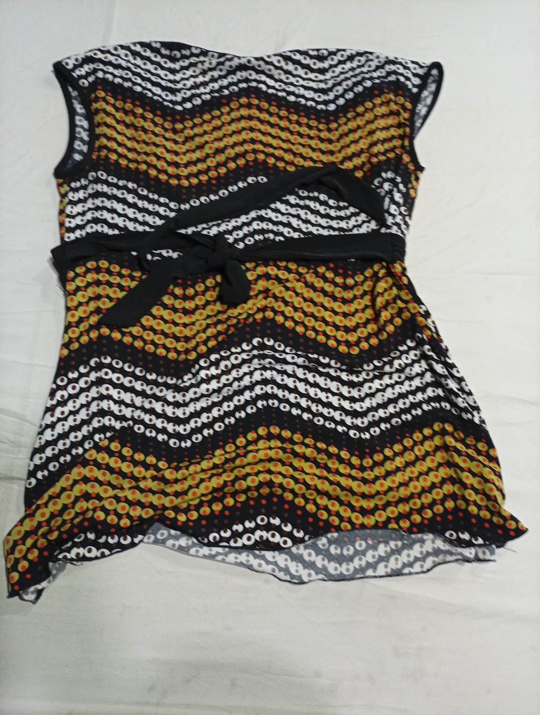 Coco Printed Zigzag Wrap Blouse