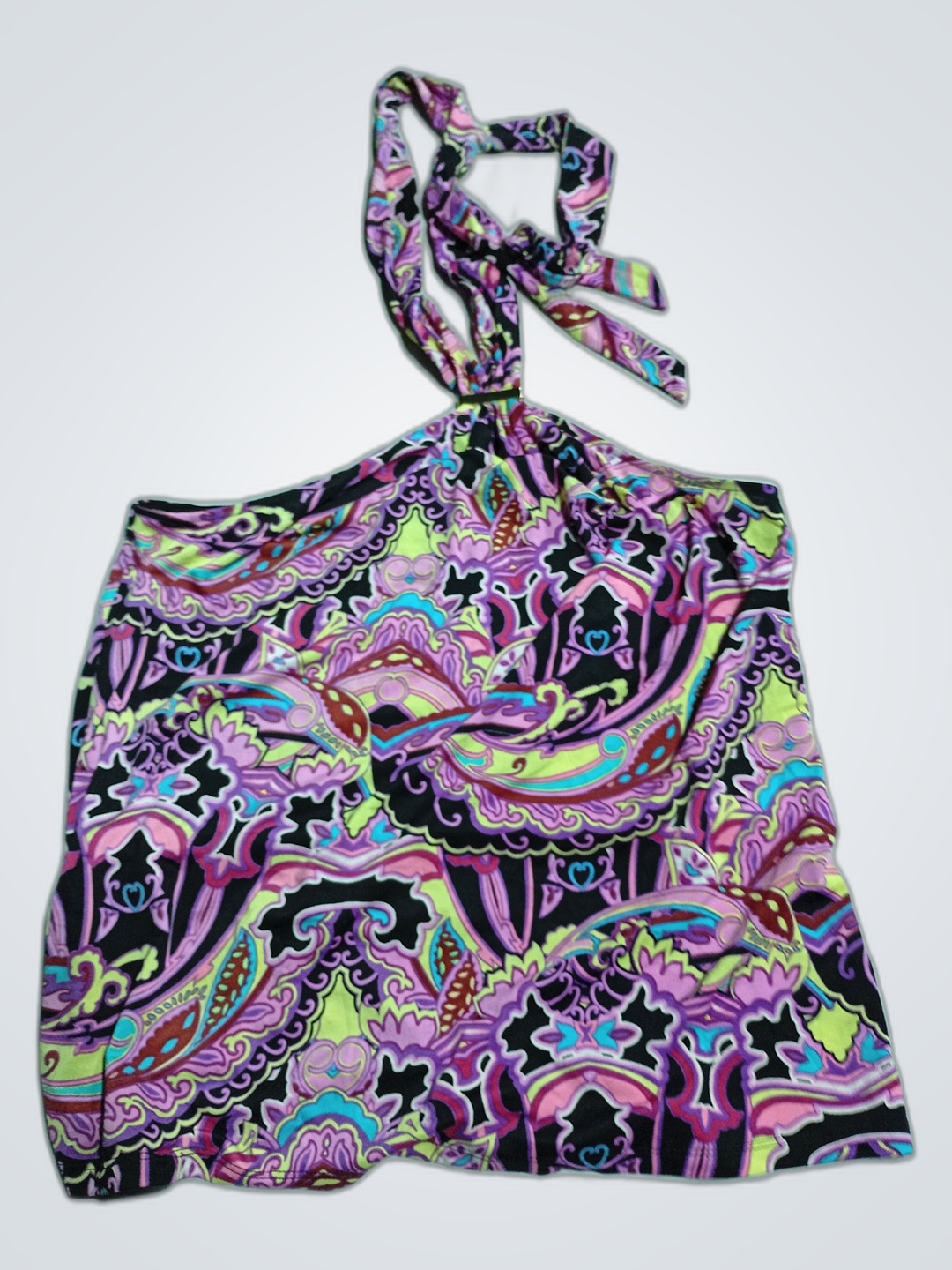 Jennifer Lopez Paisley Halter Dress