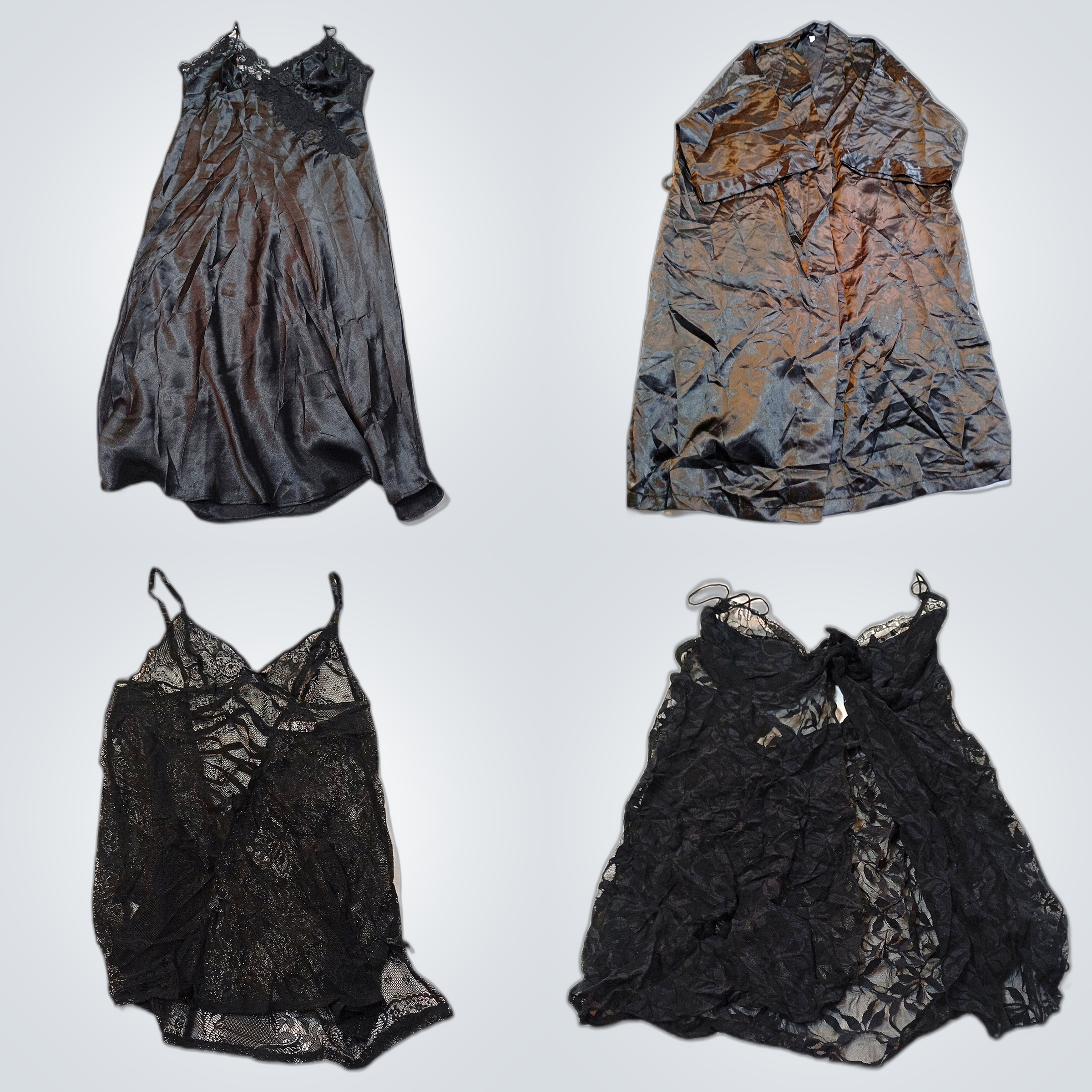 Ensemble de robes nuisettes en dentelle noire et s..