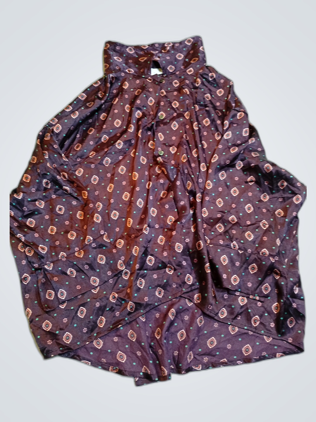 Blusa in satin stampata con collo all'americana Jo..