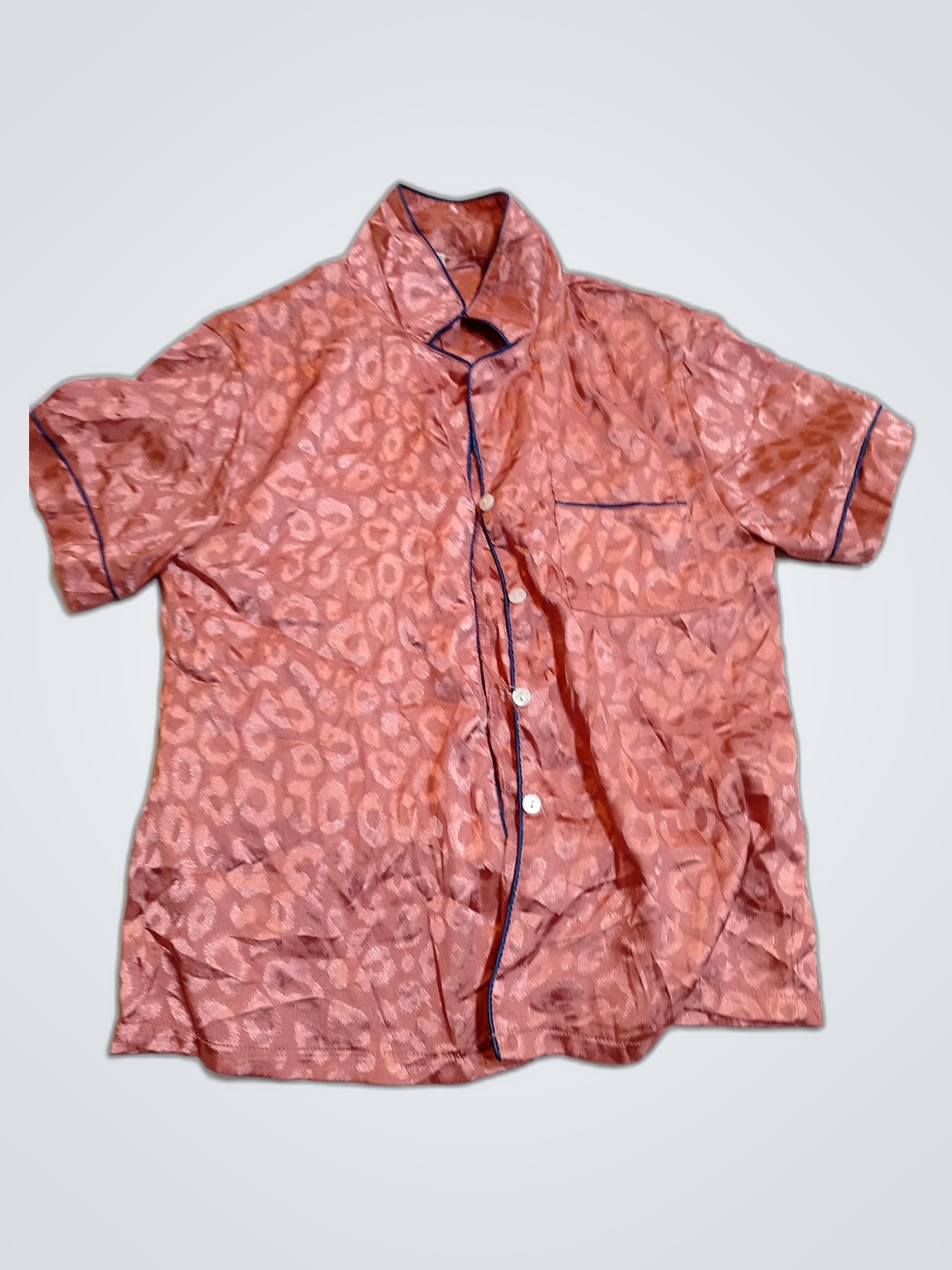 Pink Satin Pajama Top