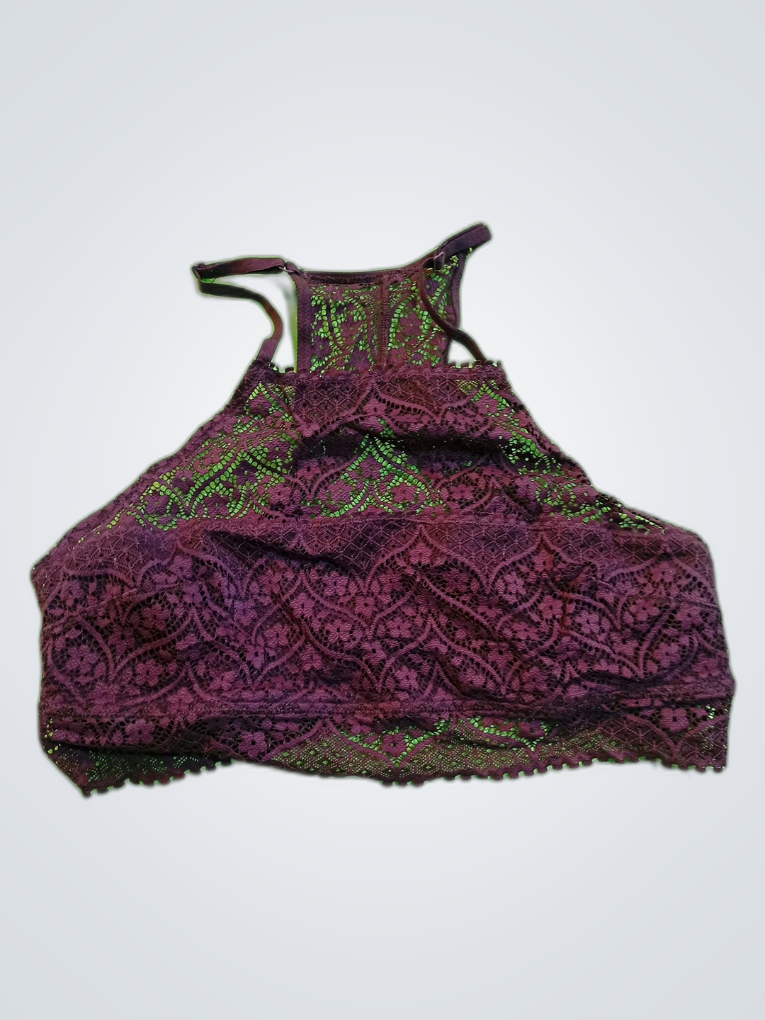 Reggiseno in pizzo viola