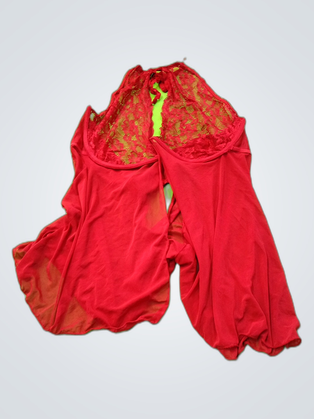 Top de Renda Vermelha