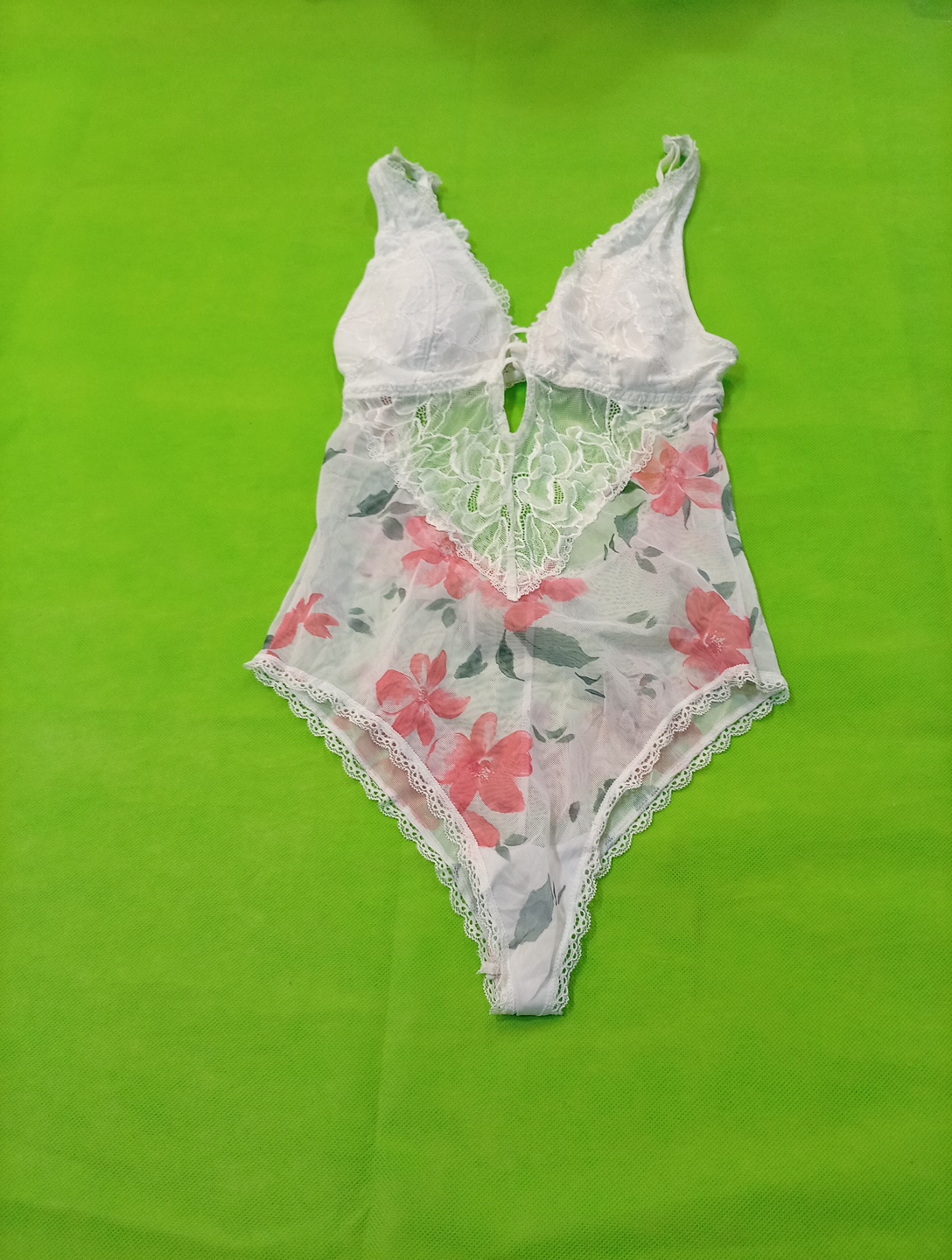 La Vie en Rose Floral Lace Bodysuit