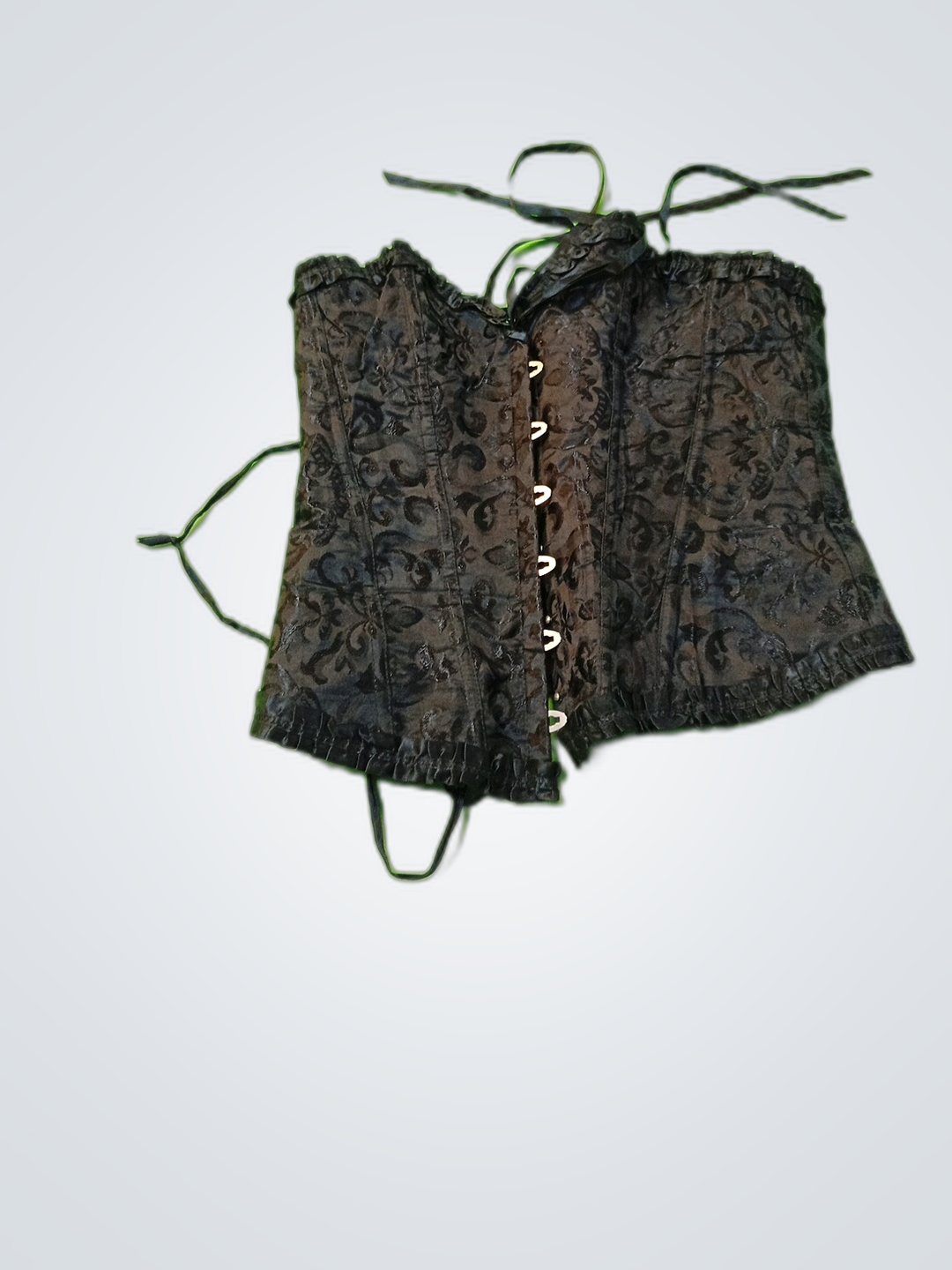 Schwarzes Spitzenkorsett