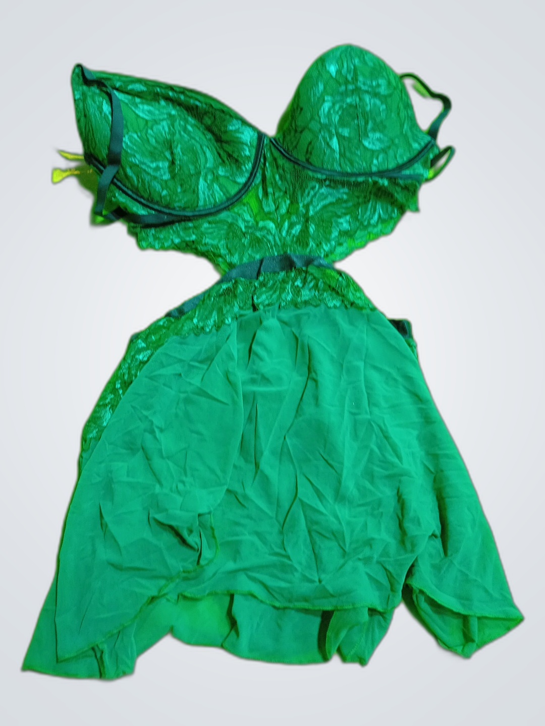 Quimono Verde de Renda