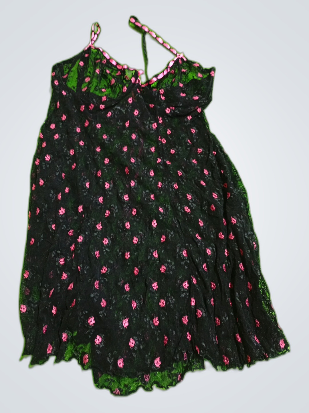 La Perla Black Lace Slip Dress