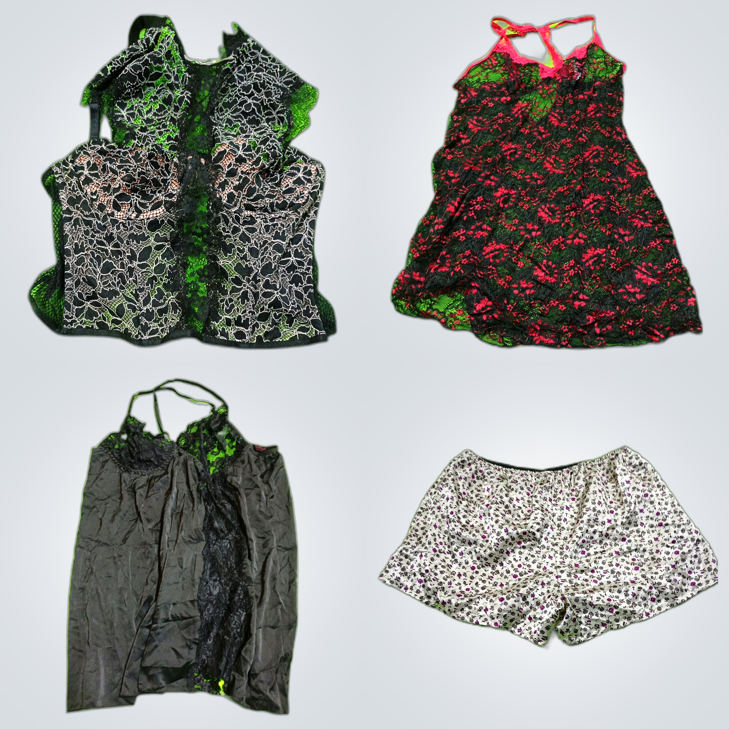 Ensemble de 10 pièces de lingerie et robe nuisette..