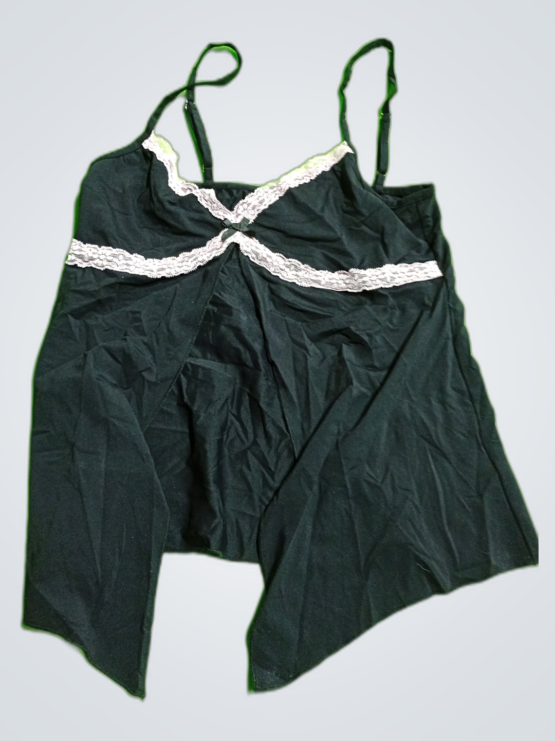 Black Lace Trim Chemise