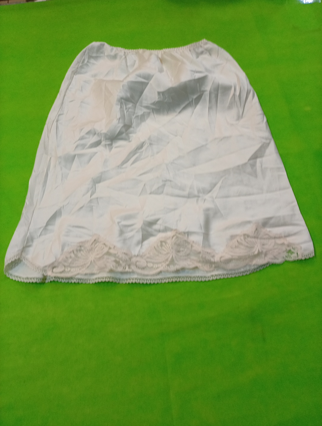 White Lace Trimmed Skirt