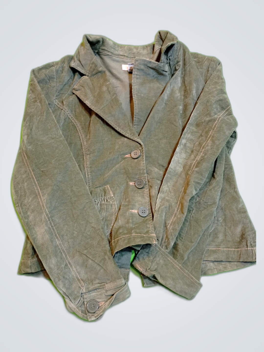 Blazer en coton vert