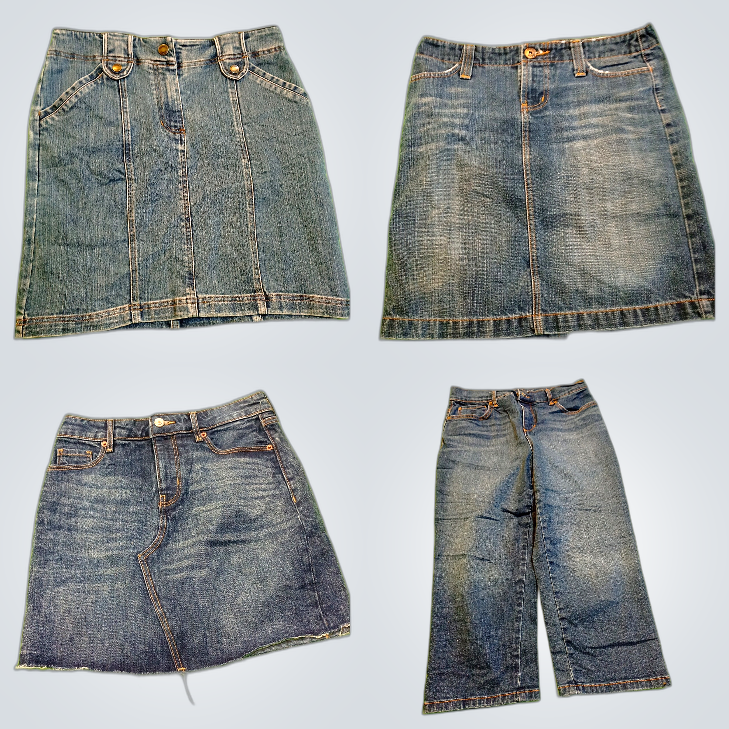 Conjunto de Saia Jeans Levi's, Armani e Mais 7pcs
